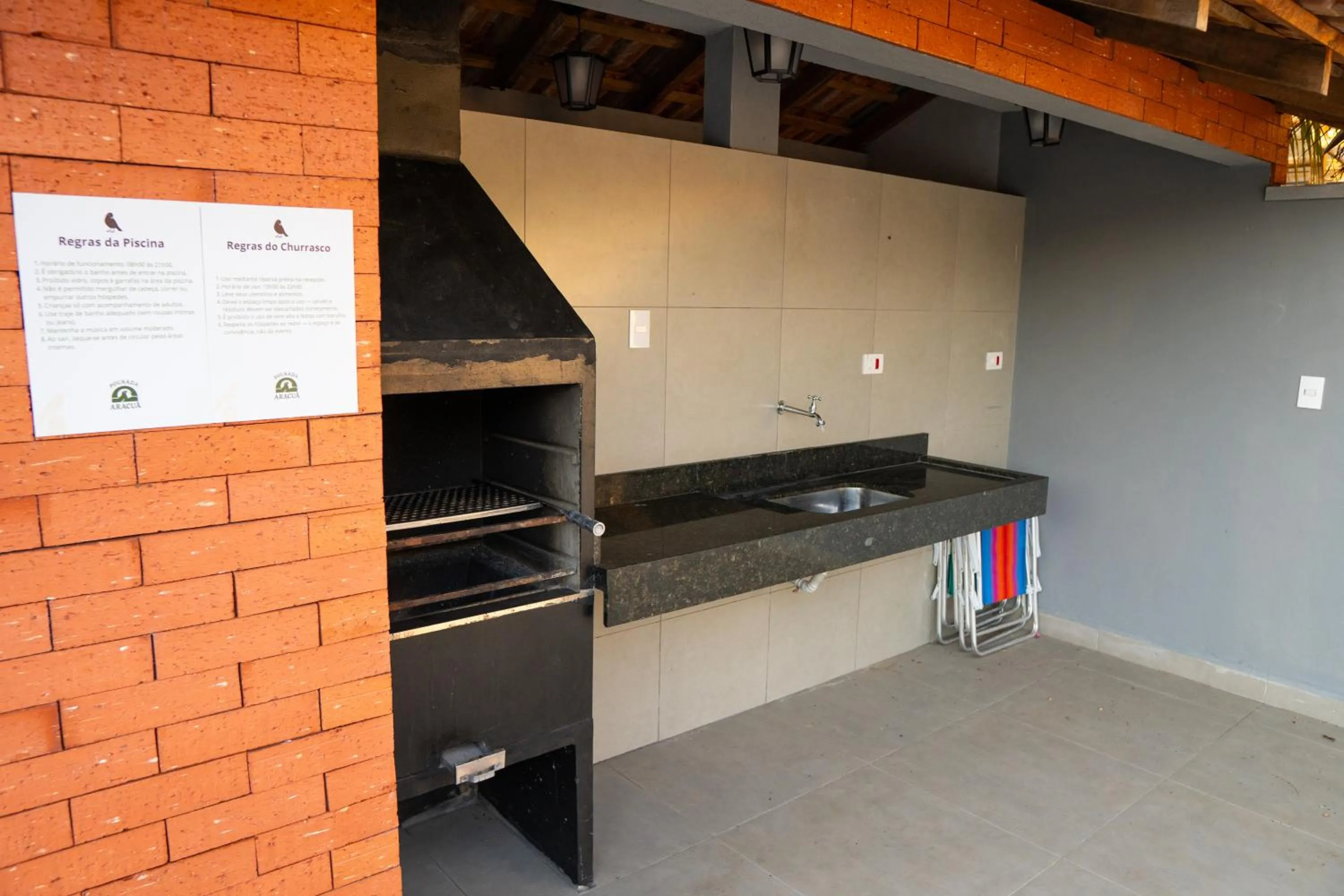 BBQ facilities in Pousada Aracuã