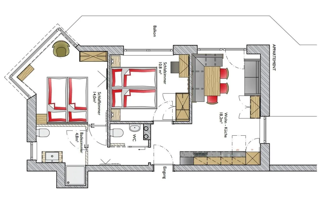 Floor plan in Haus Rene