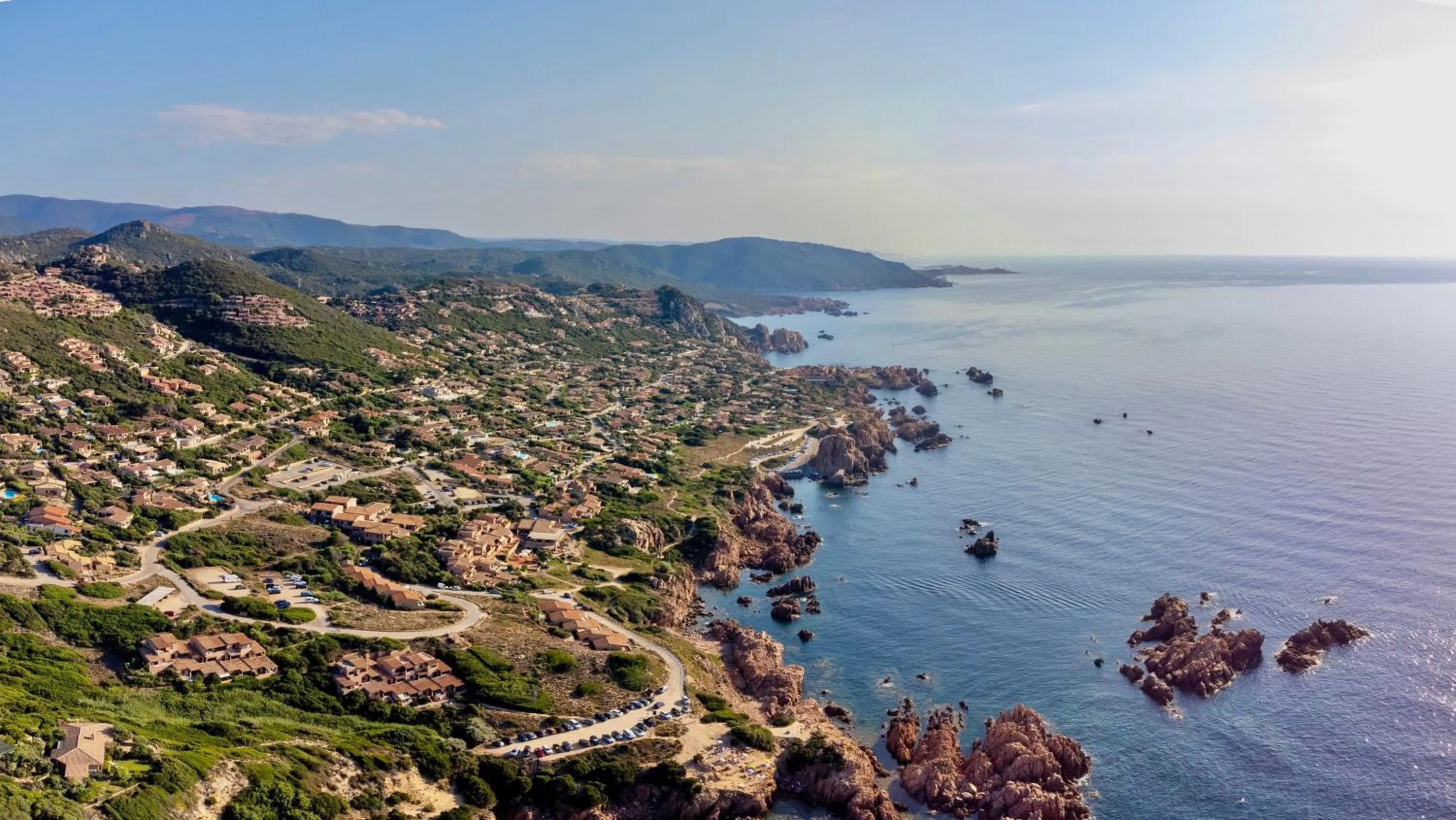 Bird's eye view in Residence with swimming-pool in Costa Paradiso, apartments 6 beds with private outdoor area