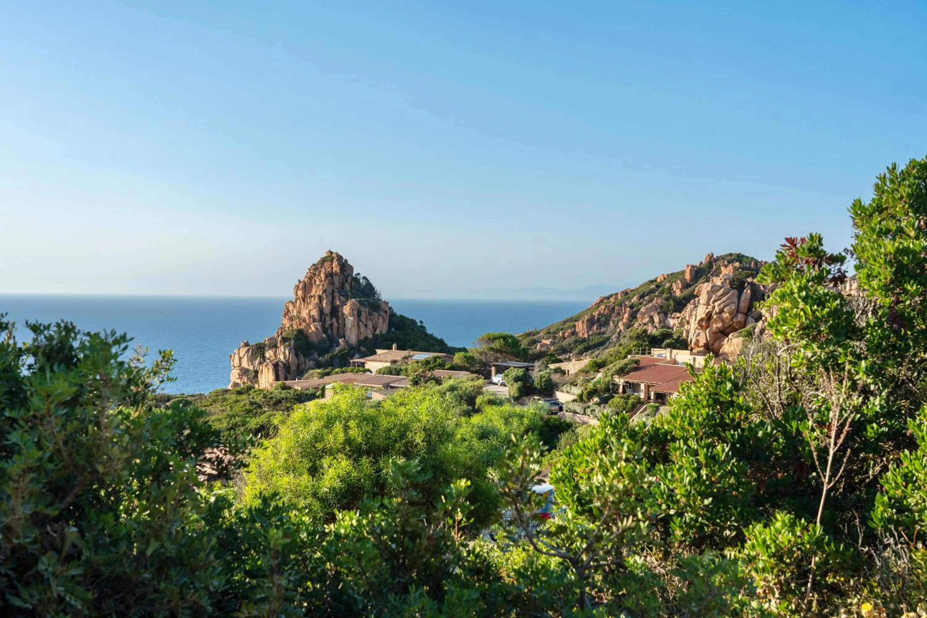 Bird's eye view in Residence with swimming-pool in Costa Paradiso, apartments 6 beds with private outdoor area