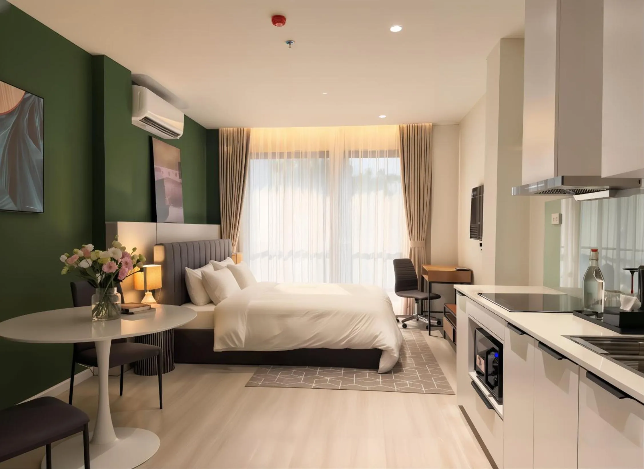 Bedroom, Bed in Centraltique Veranda Living