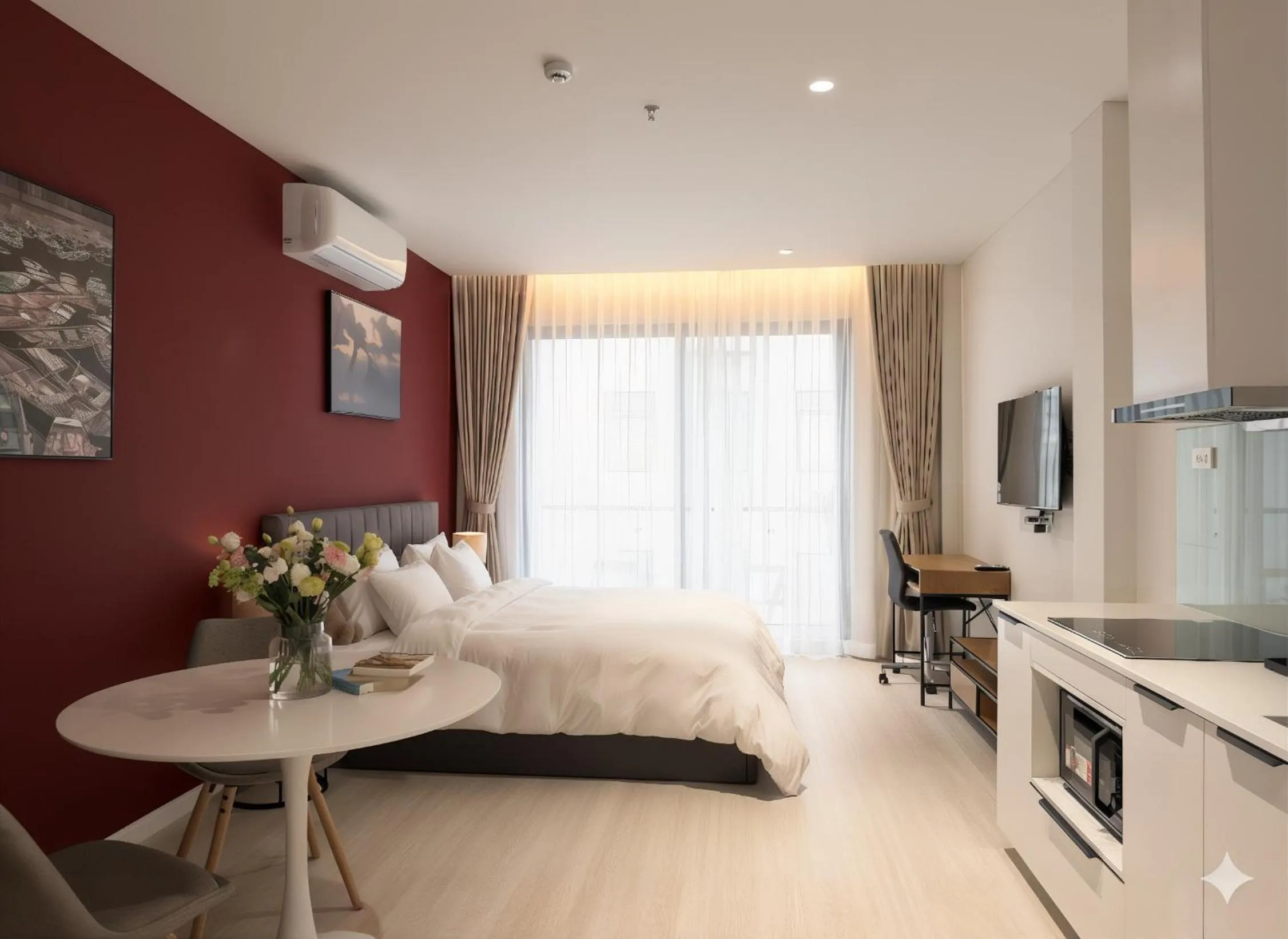 Kitchen or kitchenette, Bed in Centraltique Veranda Living