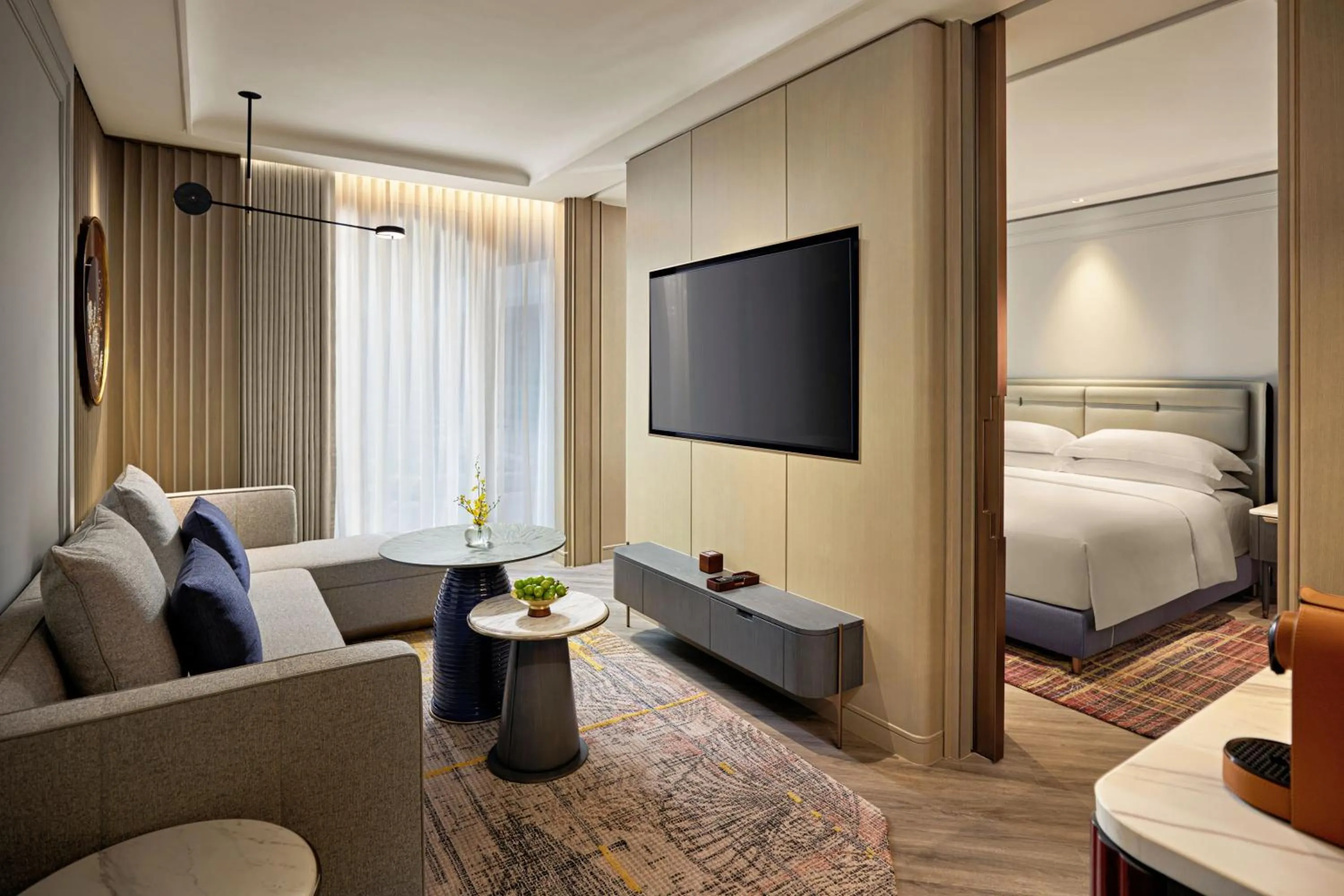 Living room, Bed in Fairmont Hanoi