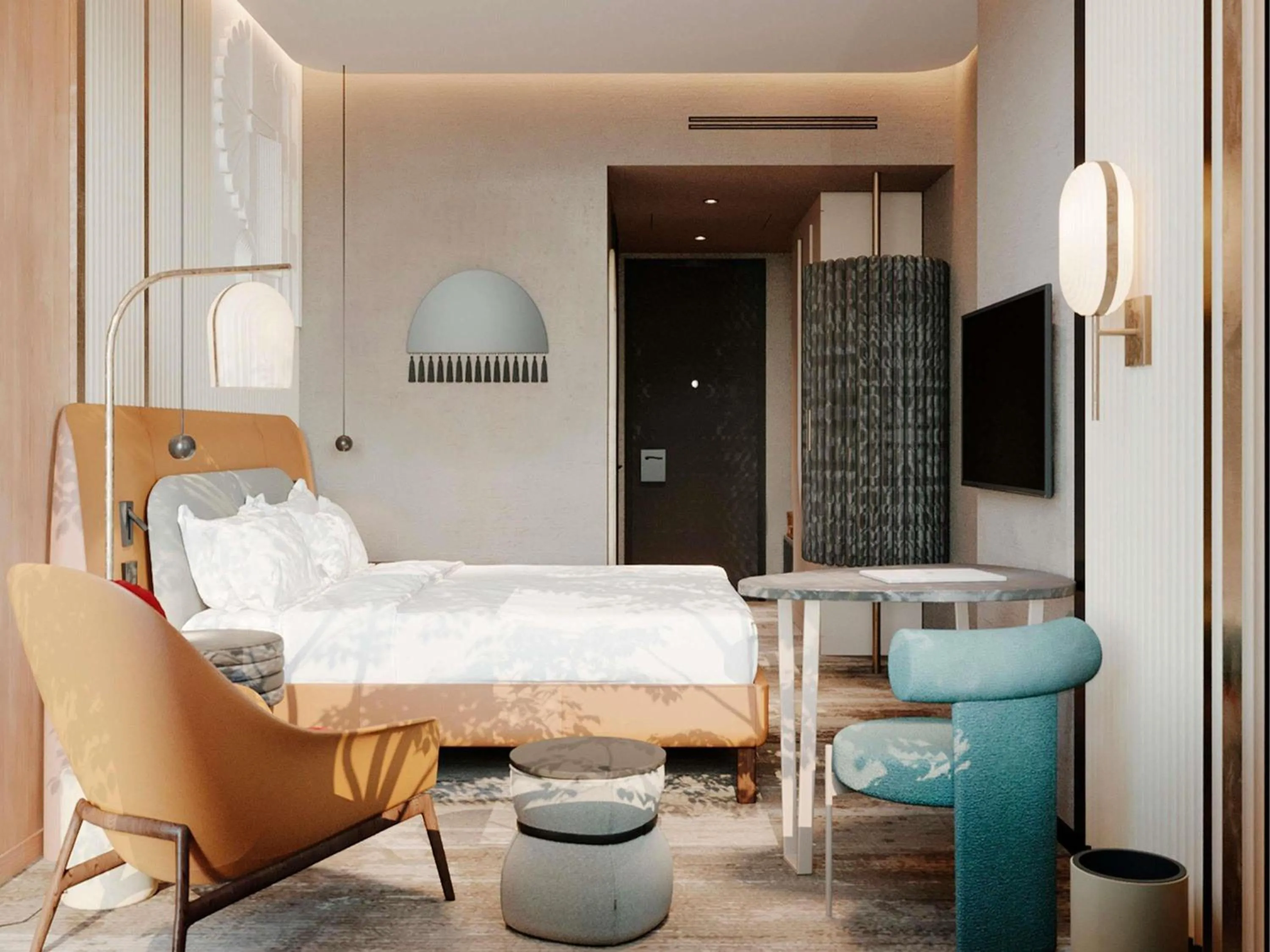 Bedroom, Bed in Mövenpick Yerevan