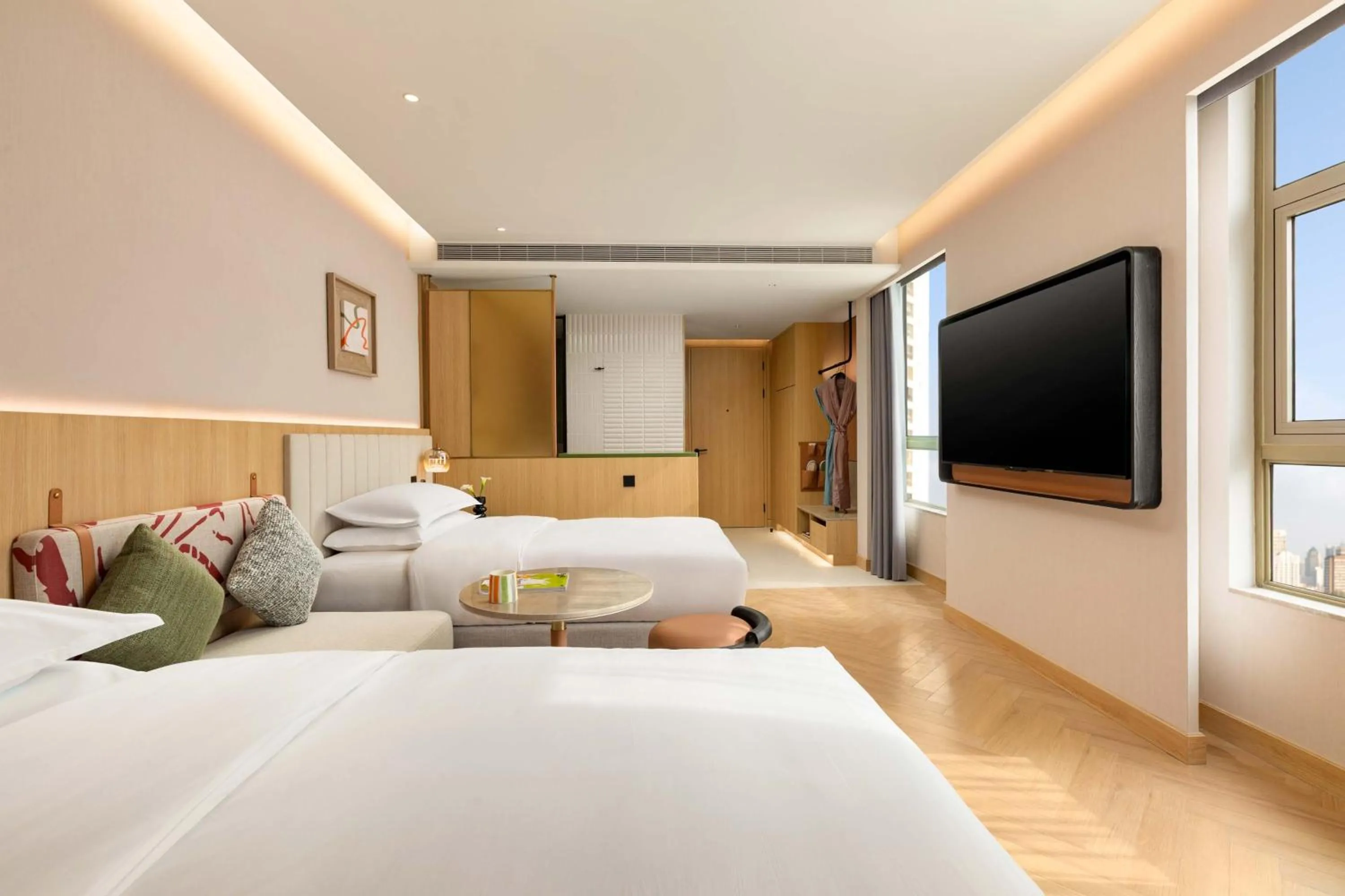 Bed in Atwell Suites Hefei City Center by IHG