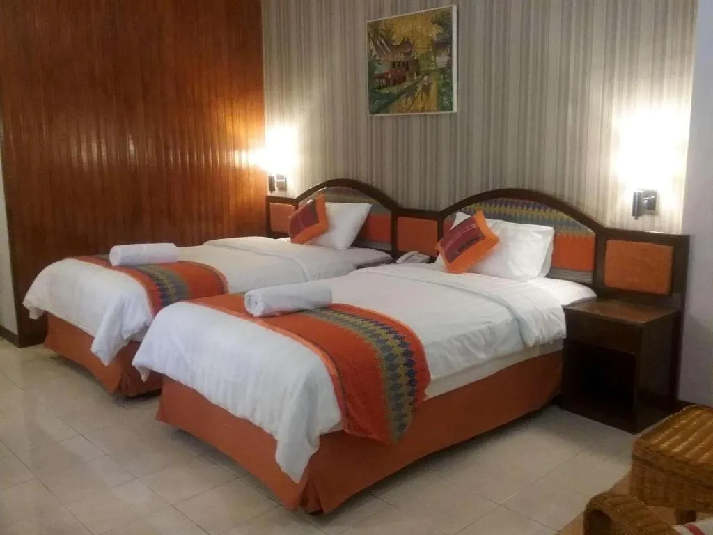 Bed in Parapat View Hotel