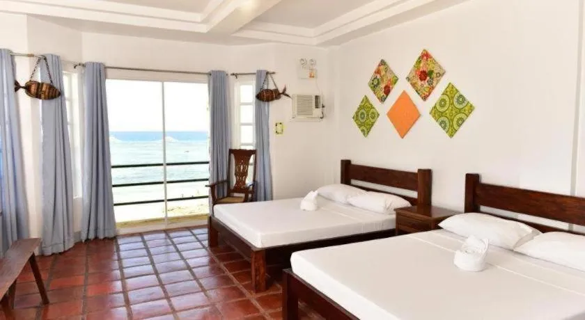 Bed in Blue Ocean Bohol Beachfront