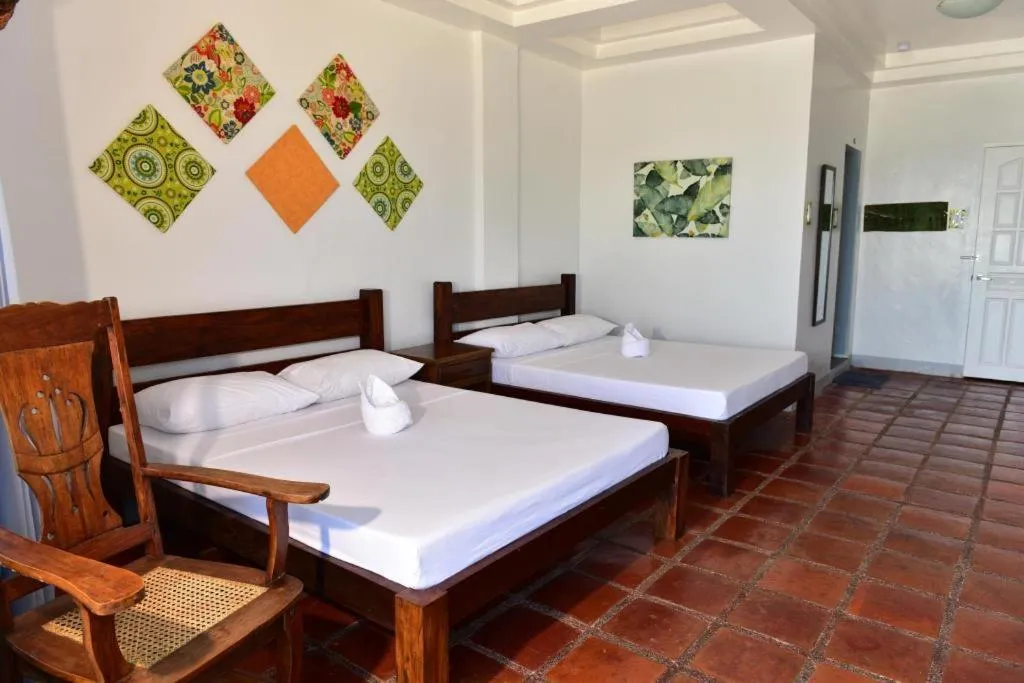 Bed in Blue Ocean Bohol Beachfront