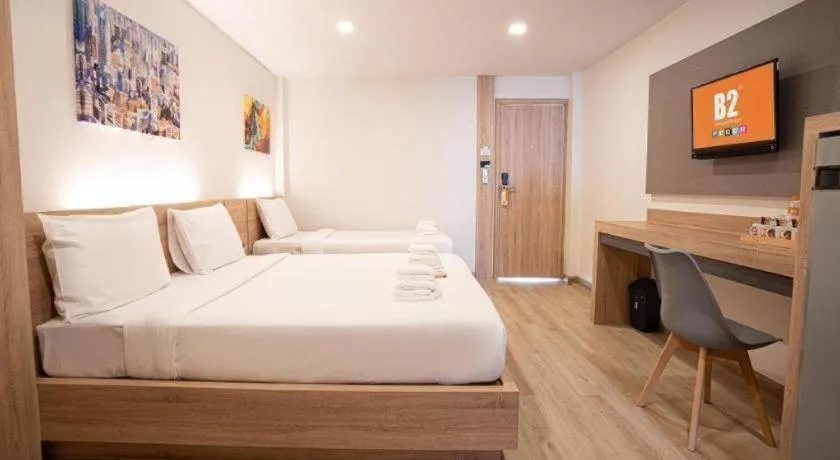 Bed in B2 Korat Night Market Boutique & Budget Hotel