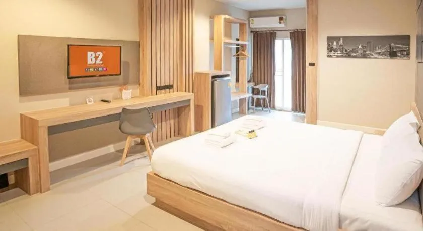 Bed in B2 Korat Night Market Boutique & Budget Hotel