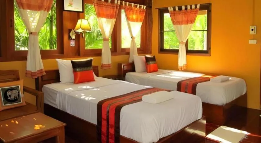 Bed in Huentai Resort