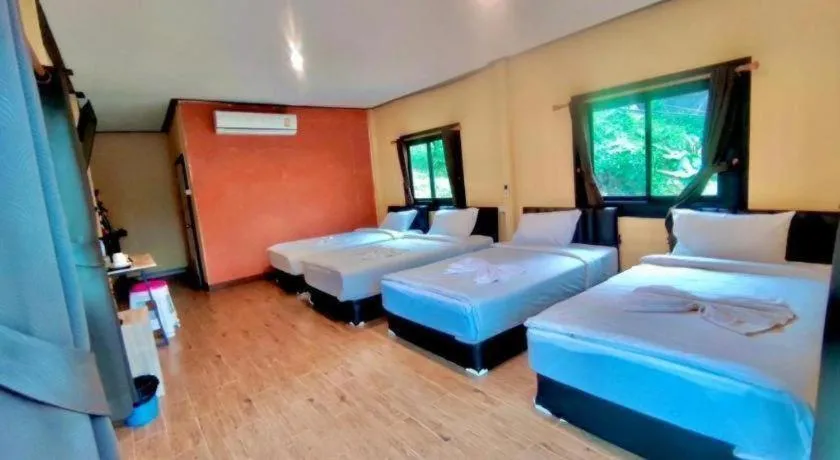 Bed in The Raft Land Resort