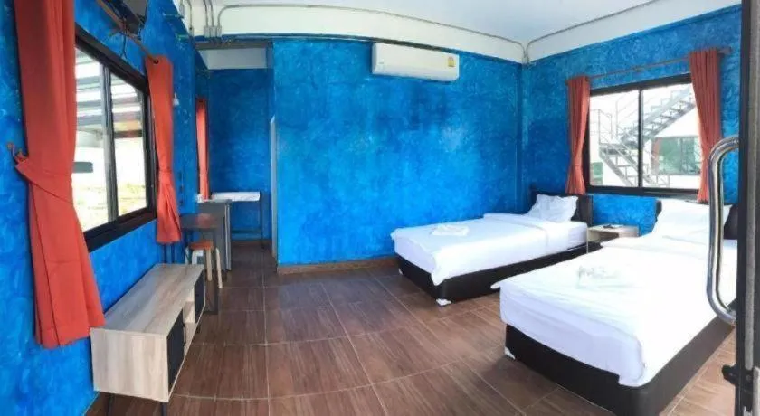 Bed in The Raft Land Resort