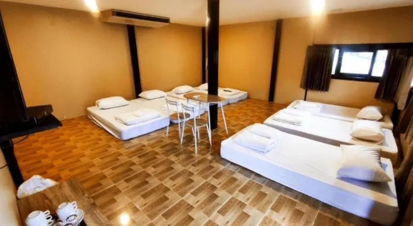 Bed in The Raft Land Resort