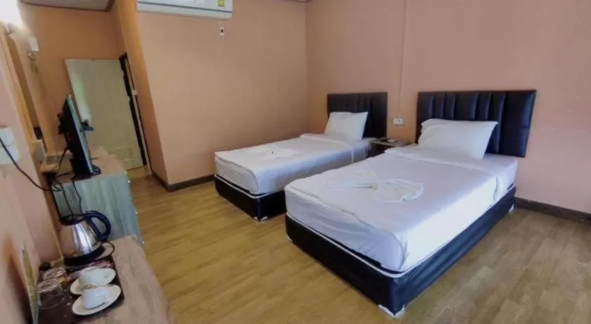 Bed in The Raft Land Resort