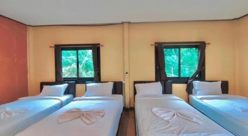 Bed in The Raft Land Resort