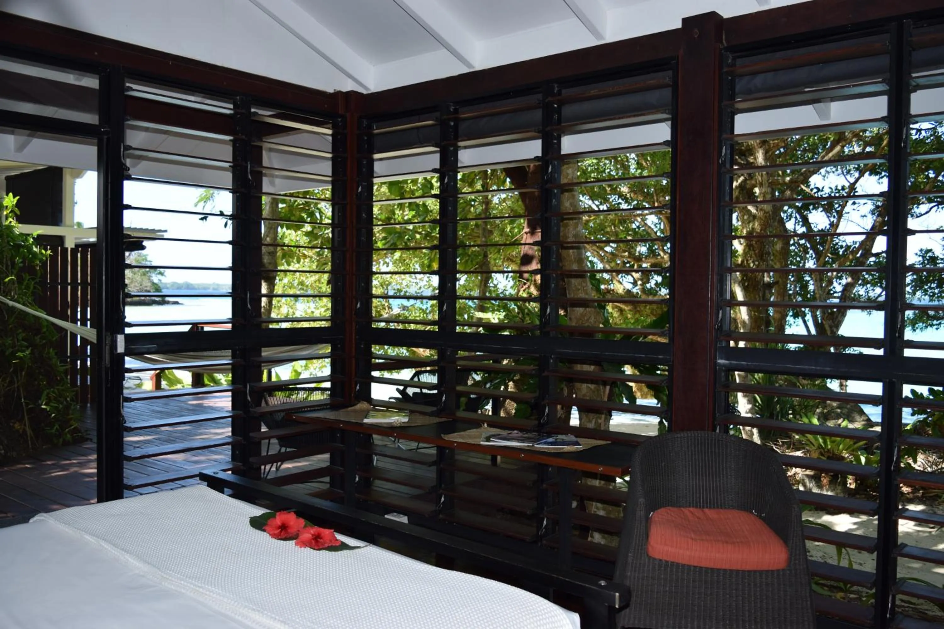 Bed in Barrier Beach Resort