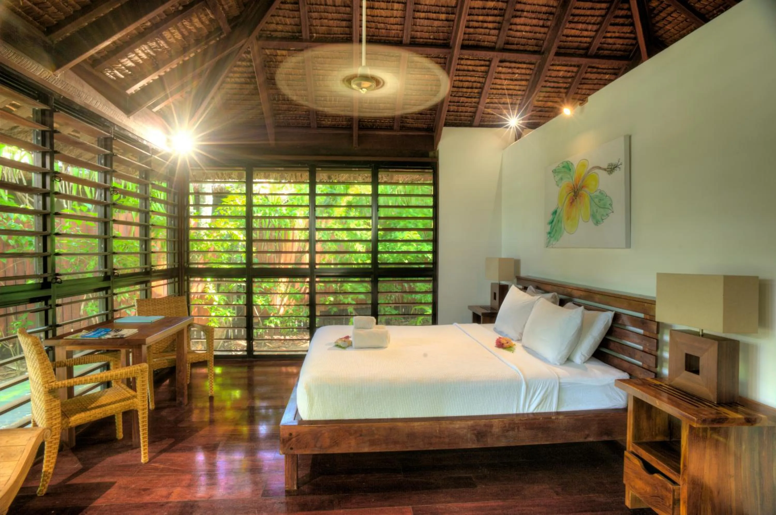 Bed in Barrier Beach Resort