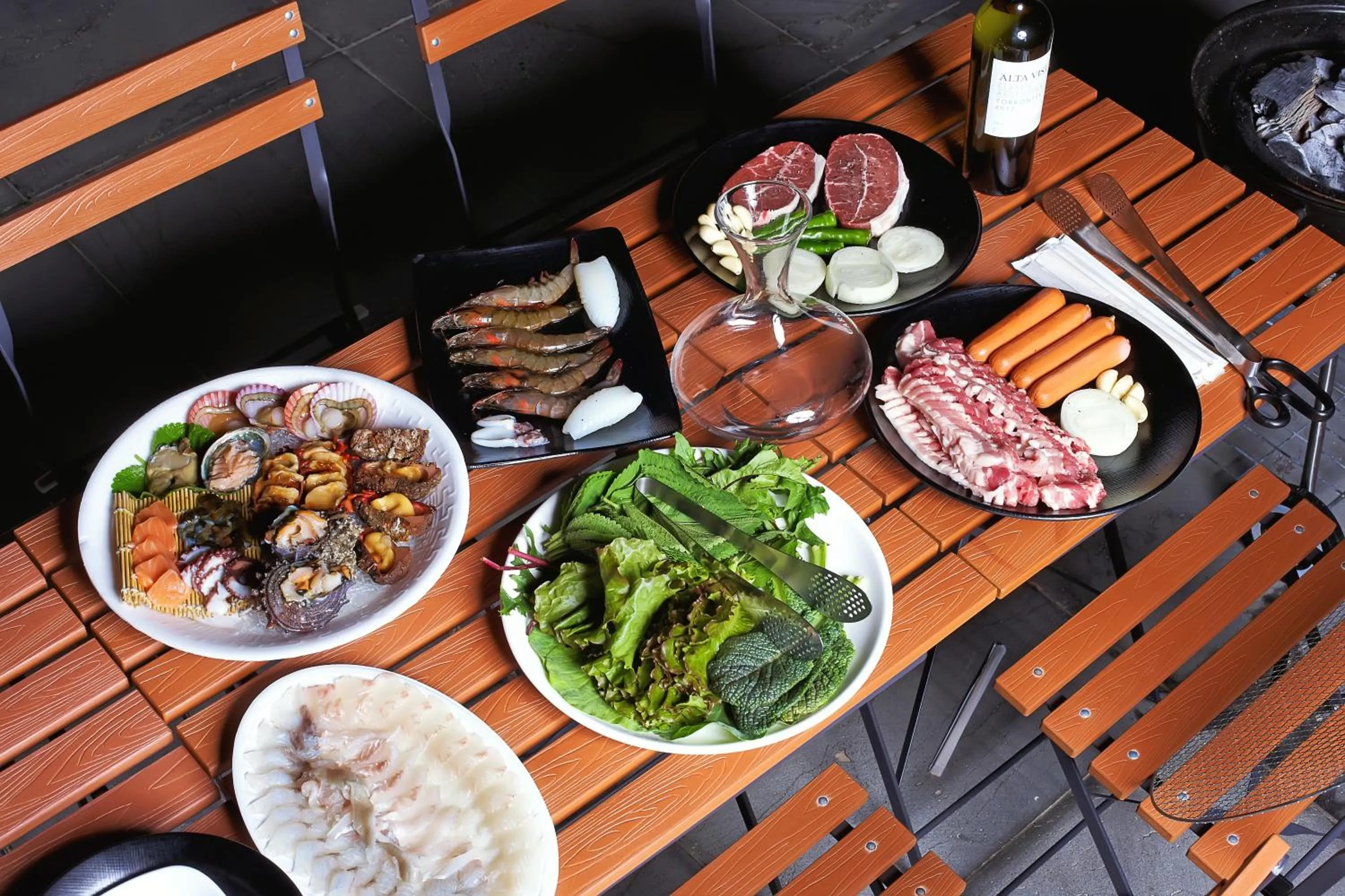 BBQ facilities in Dome Hotel Geoje