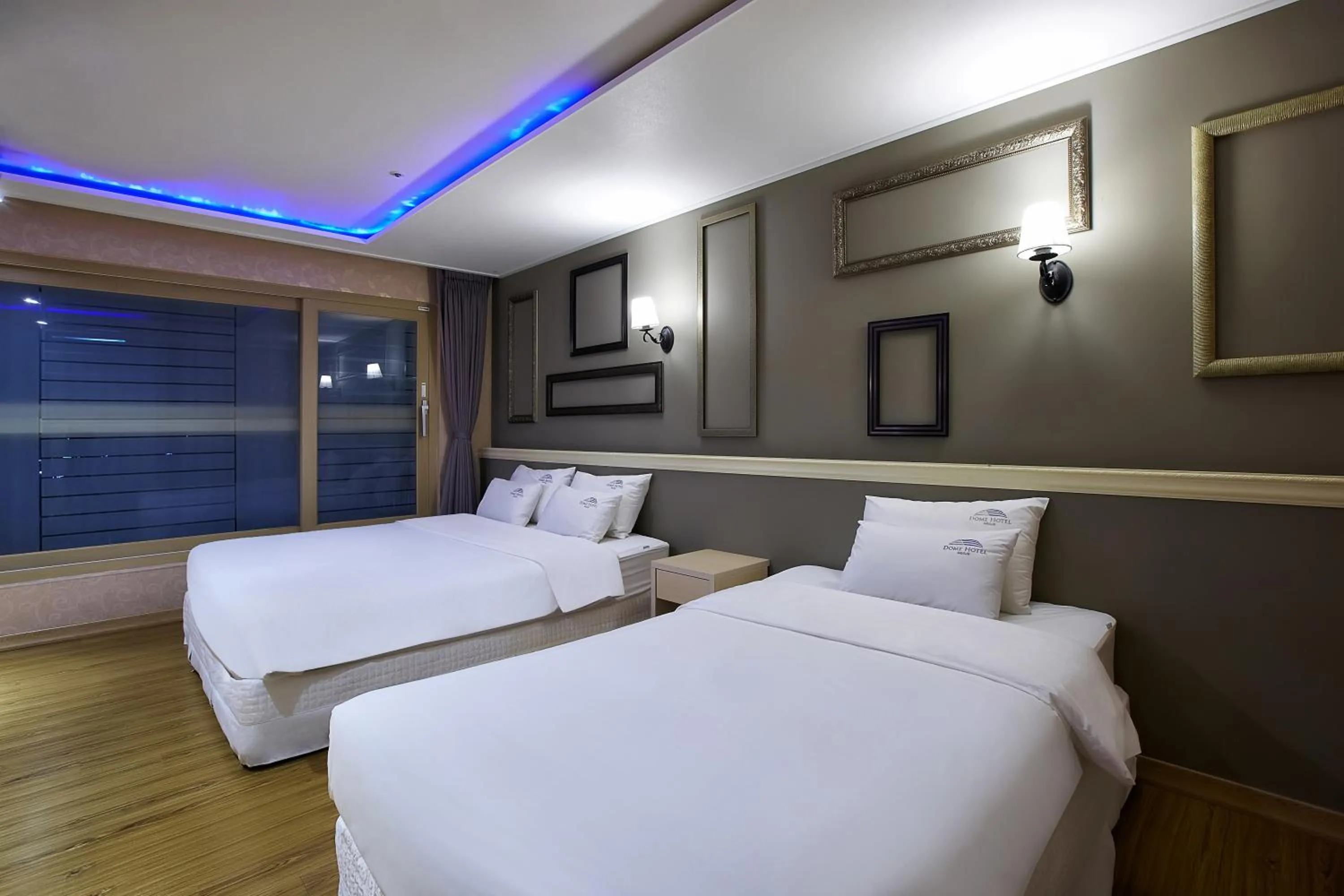 Bed in Dome Hotel Geoje