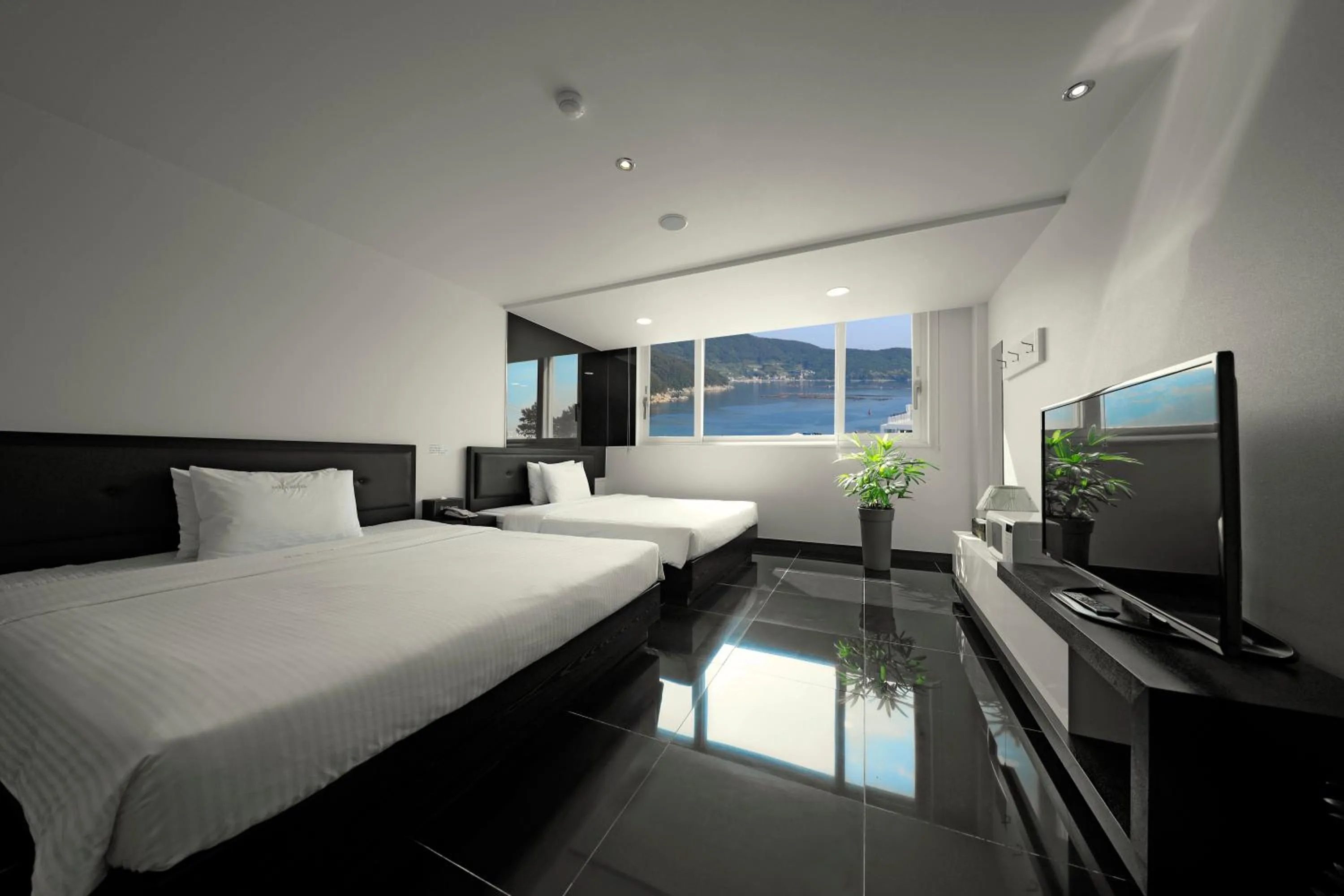 Bed in Doya Hotel Geoje