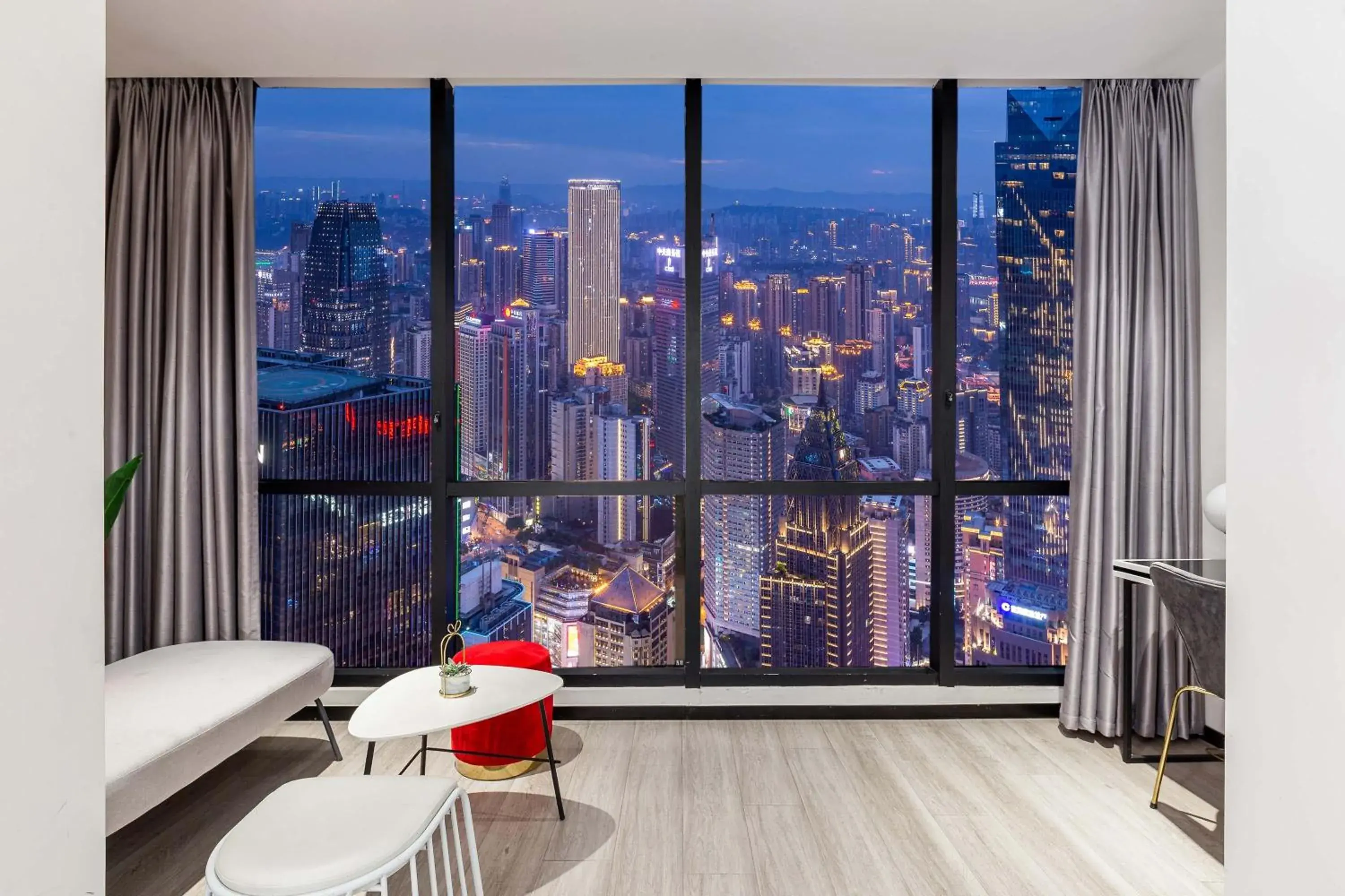 Twin Room with View in Nanqing Yidao River View Hotel -Chongqing Jiefangbei Twin Room with View in Nanqing Yidao River View Hotel -Chongqing Jiefangbei