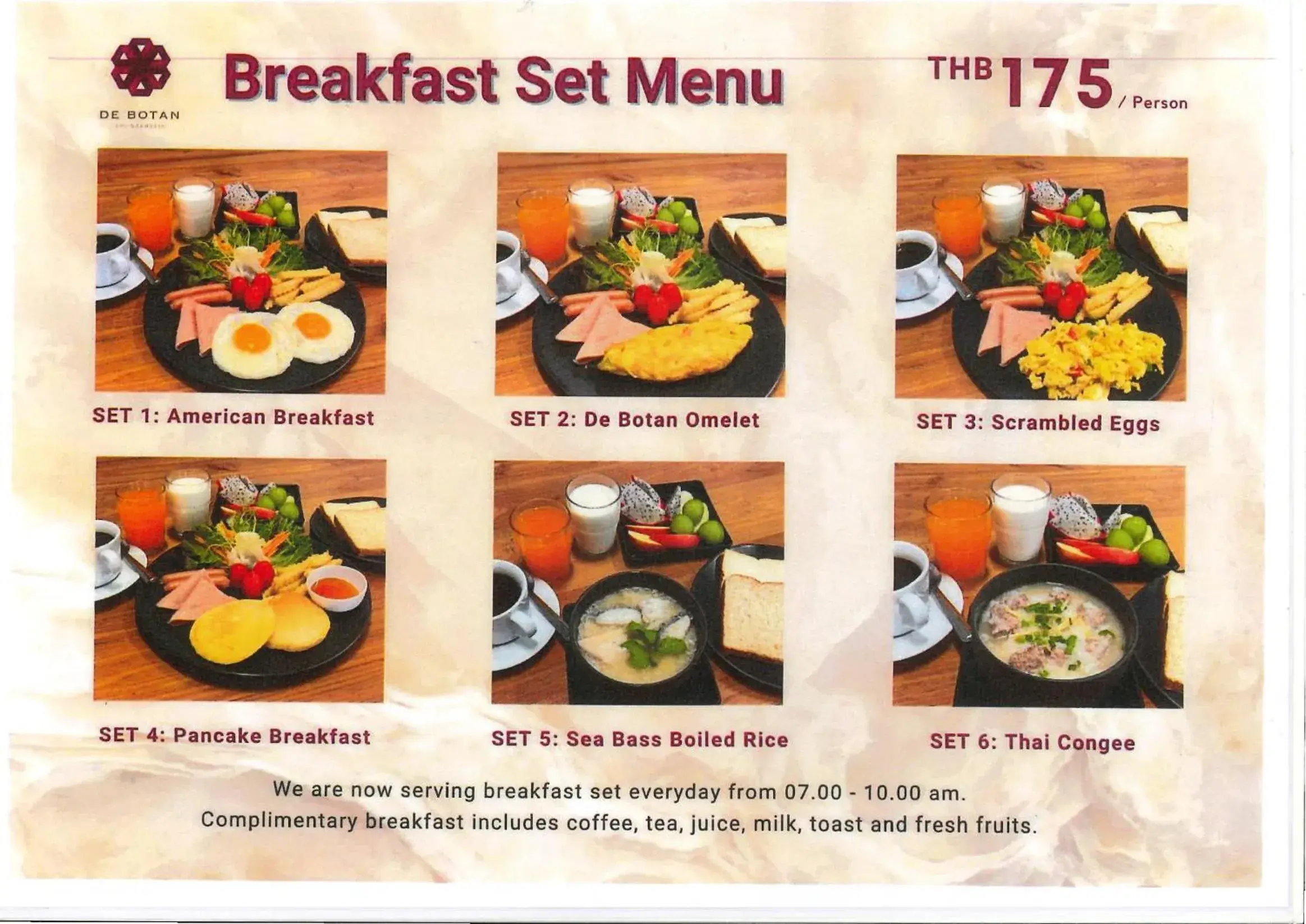 Breakfast in De Botan Srinakarin Hotel & Residence Breakfast in De Botan Srinakarin Hotel & Residence