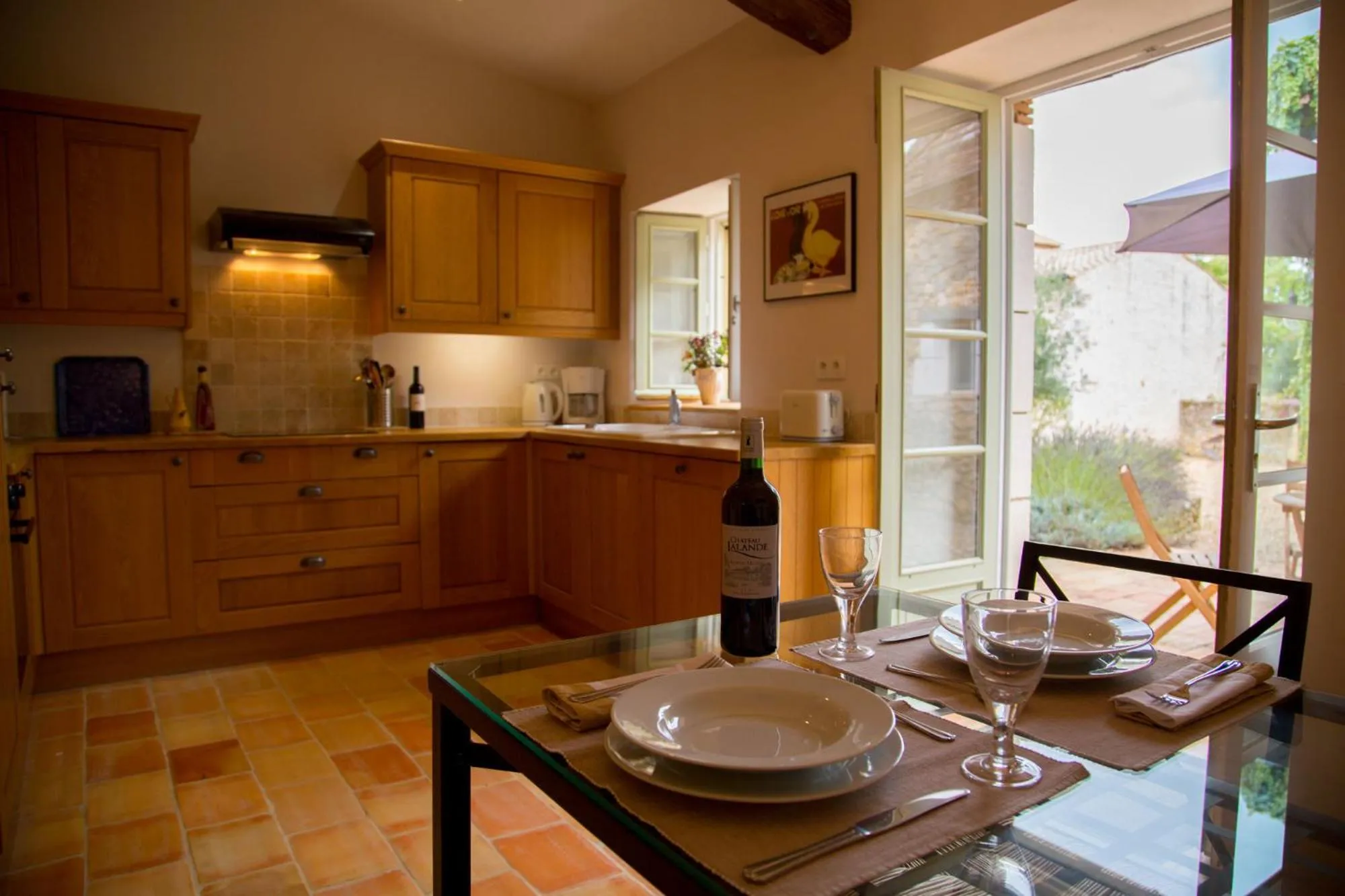 Kitchen or kitchenette in Gites Boutique