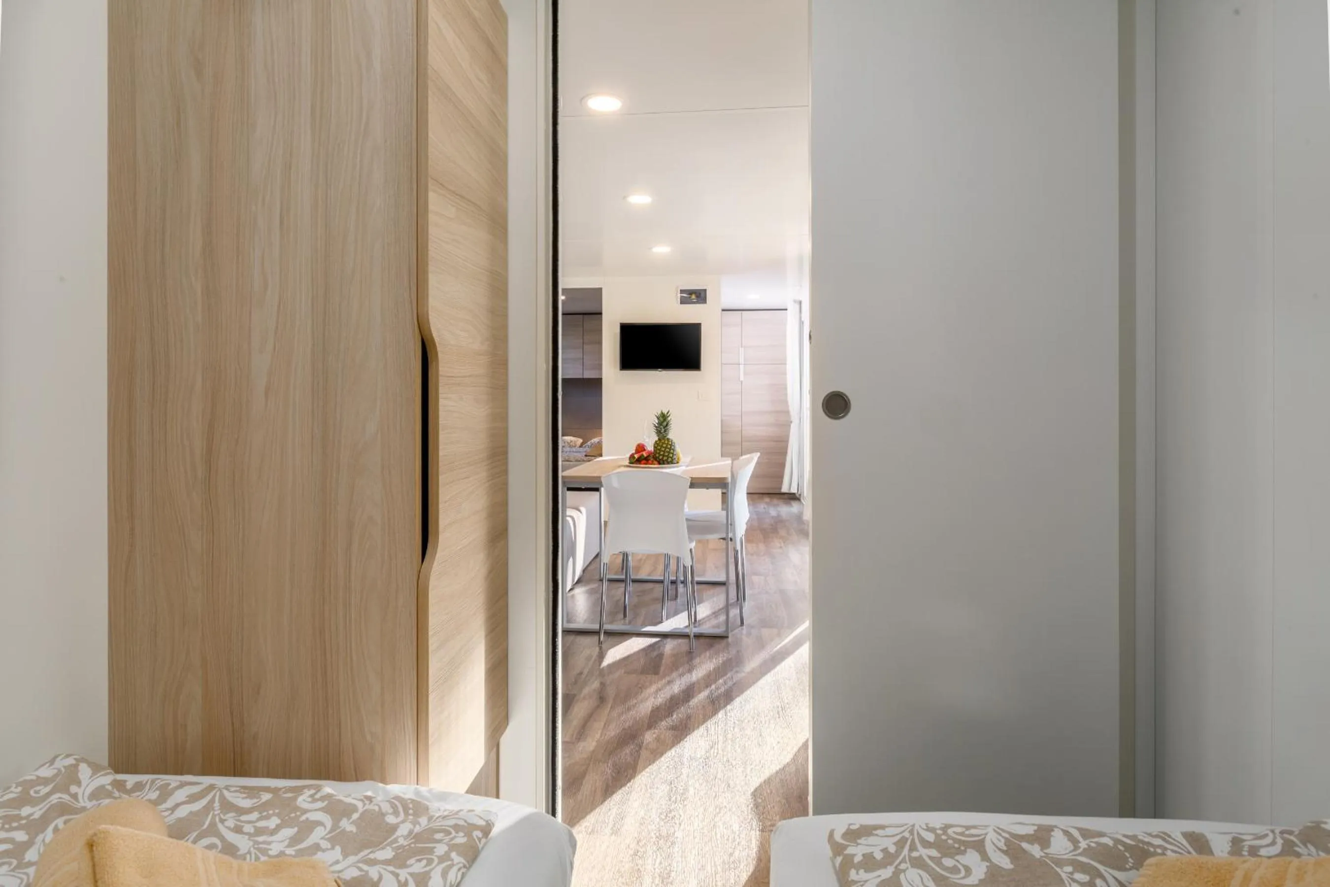 Living room, Bed in Polidor Camping Resort