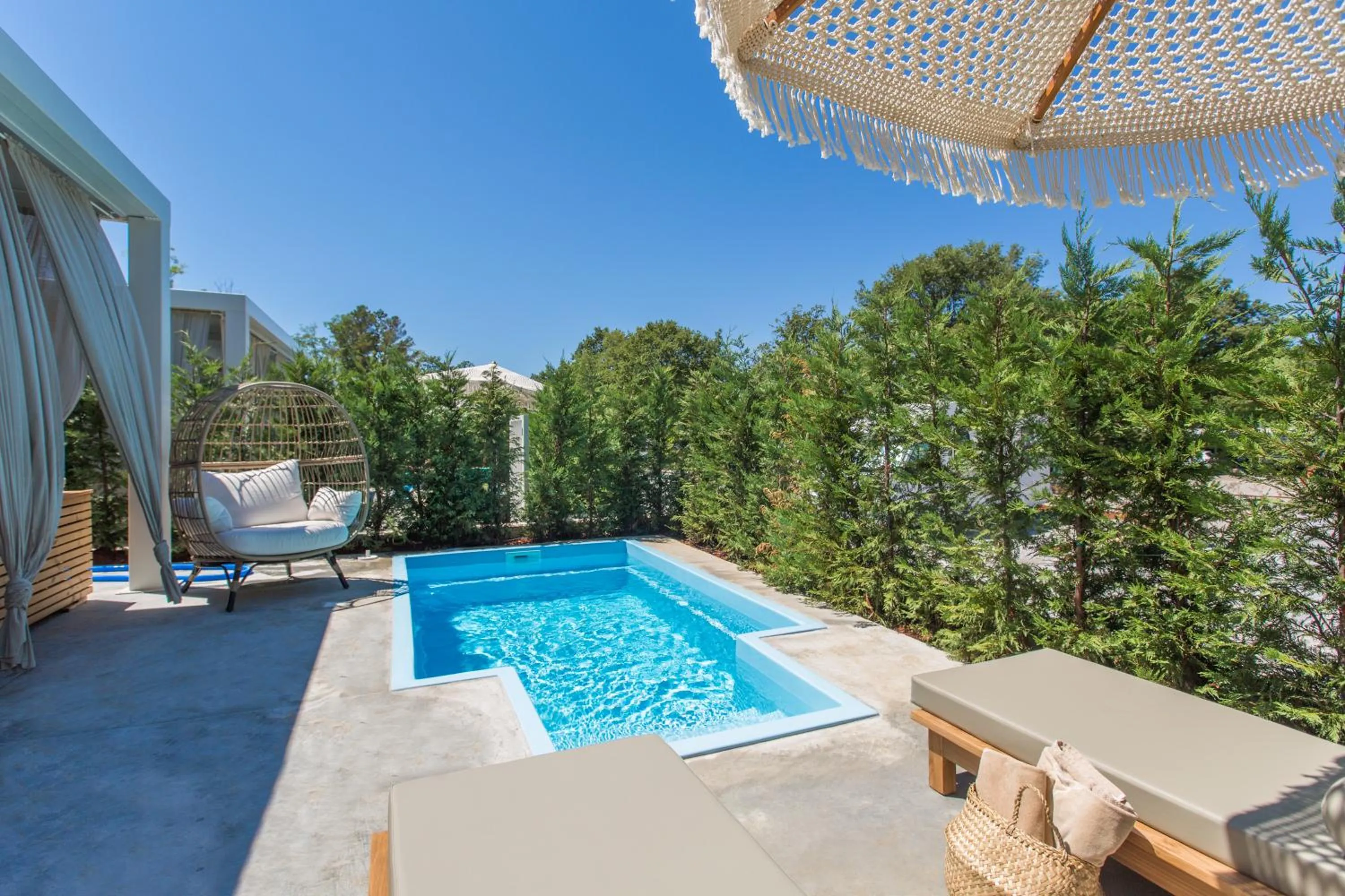 Pool view in Polidor Camping Resort