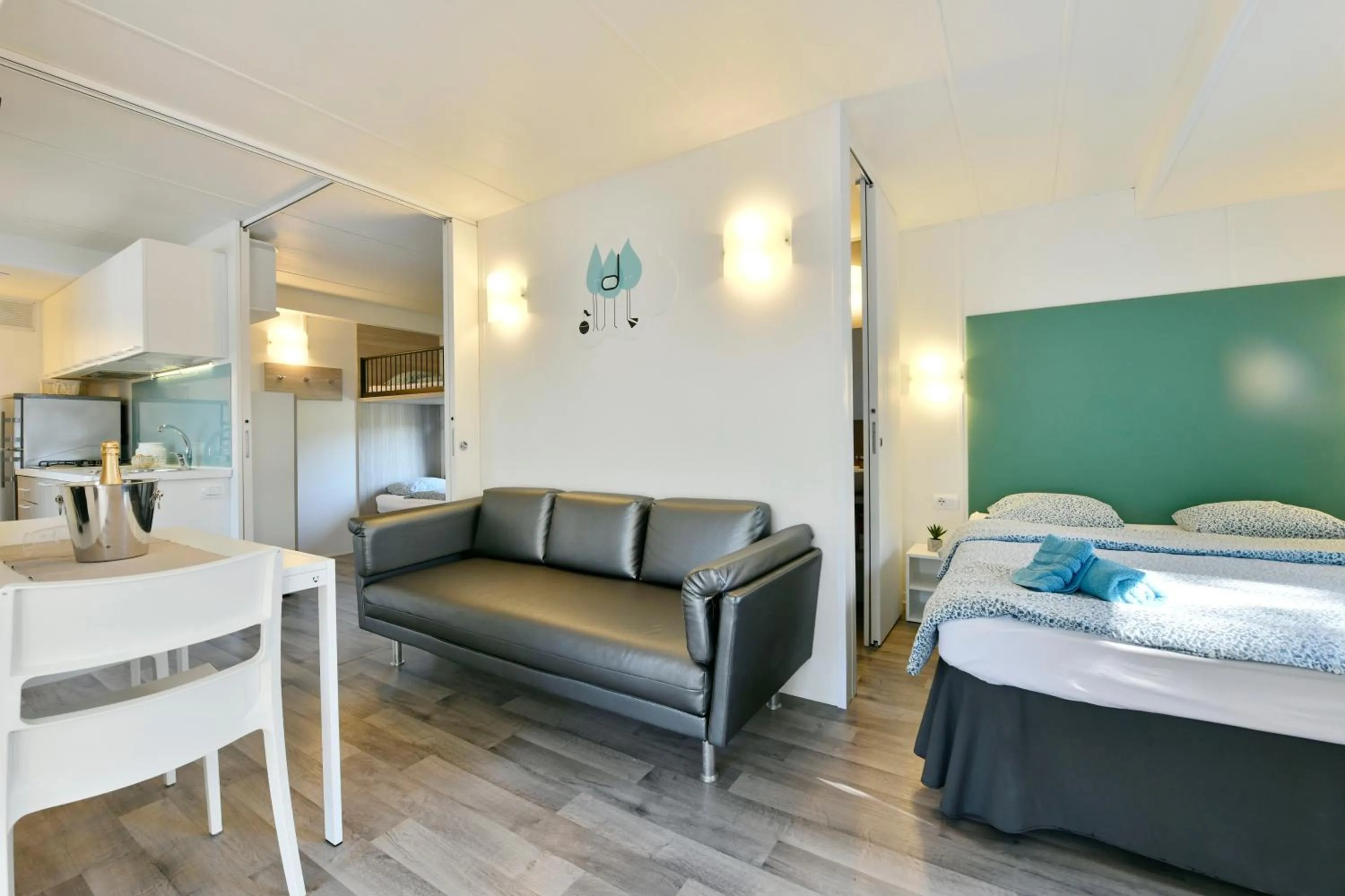 Living room, Bed in Polidor Camping Resort