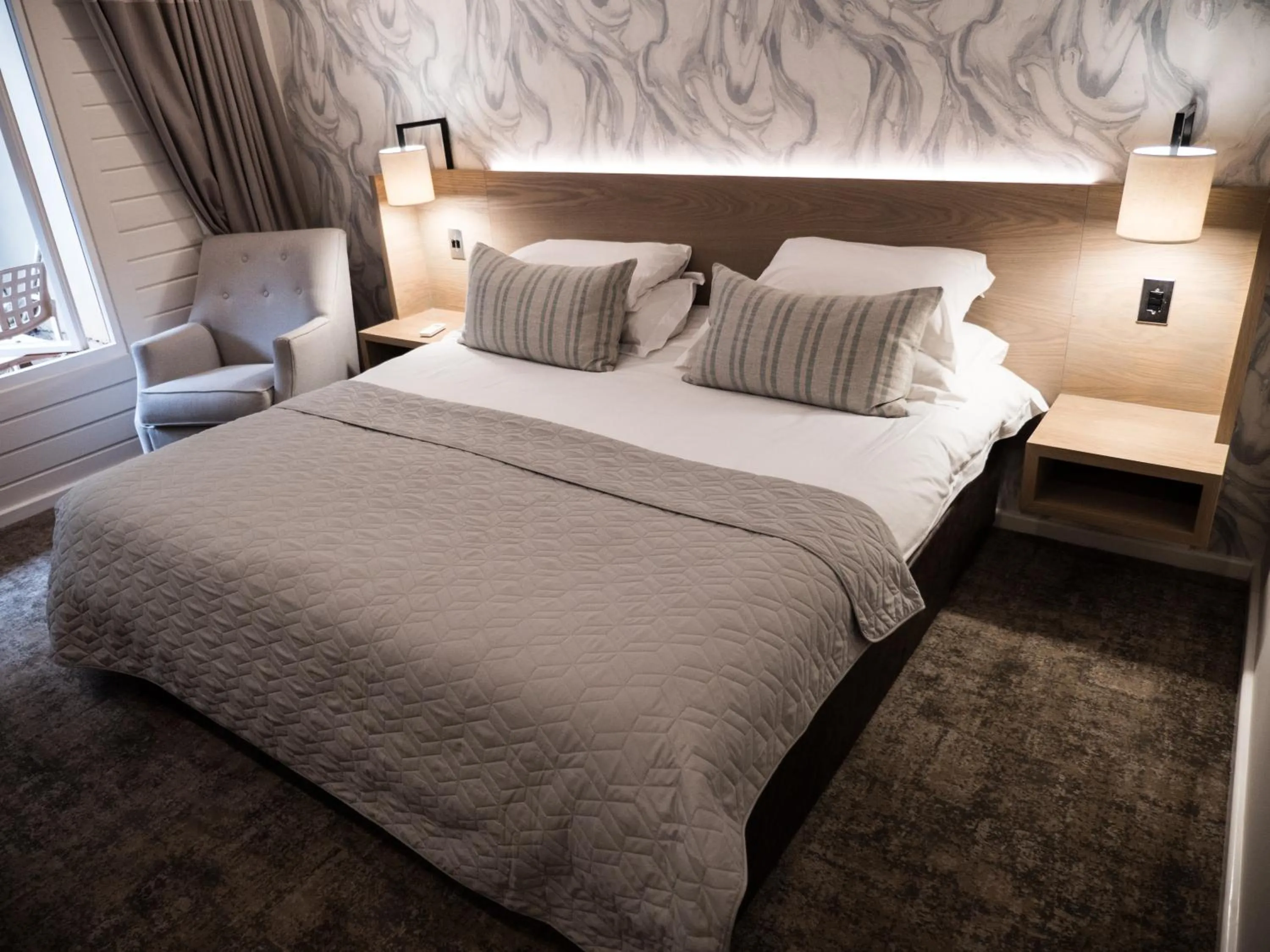 Bed in The Kelway Hotel