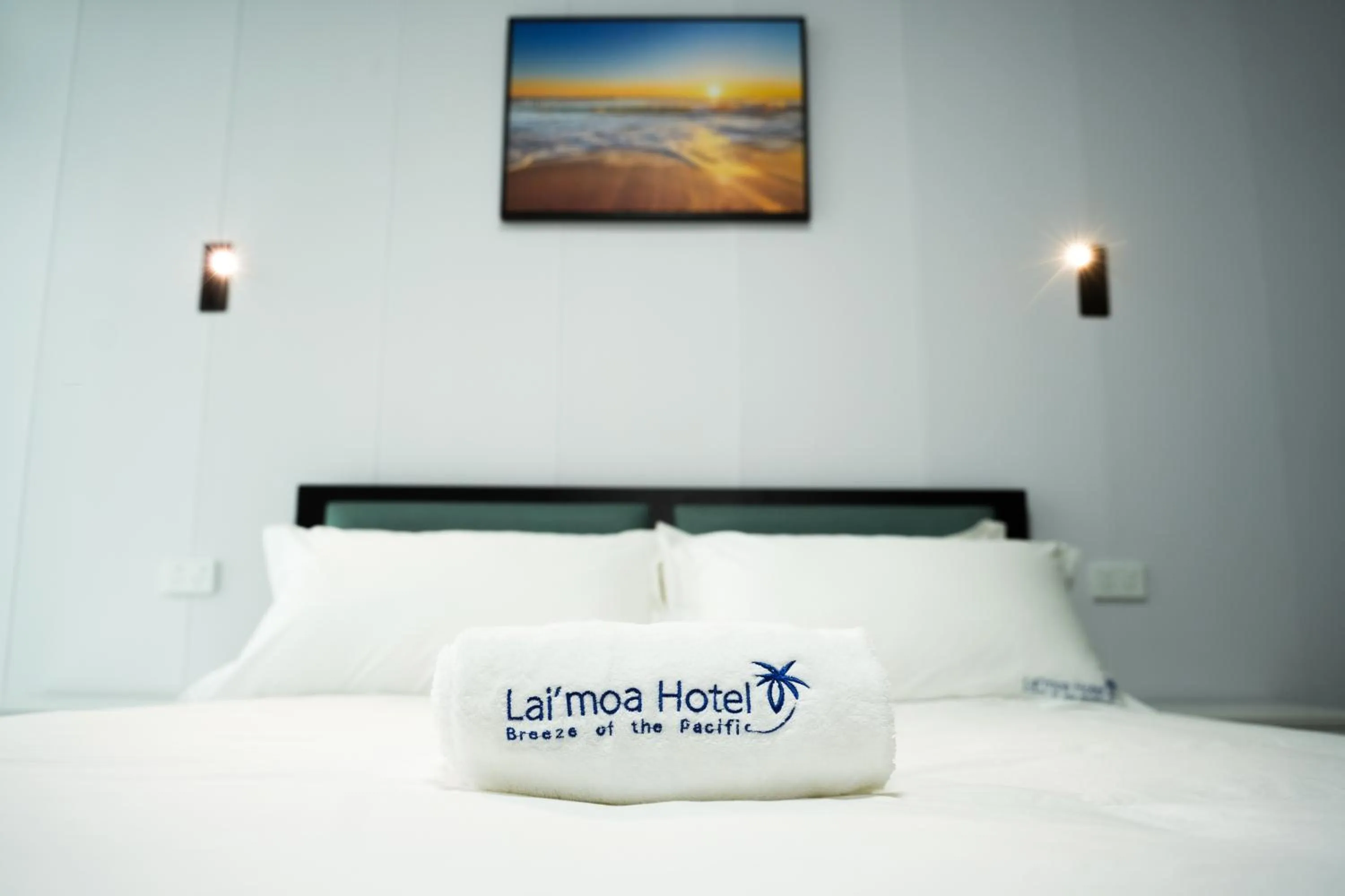 Bed in Hotel Laimoa