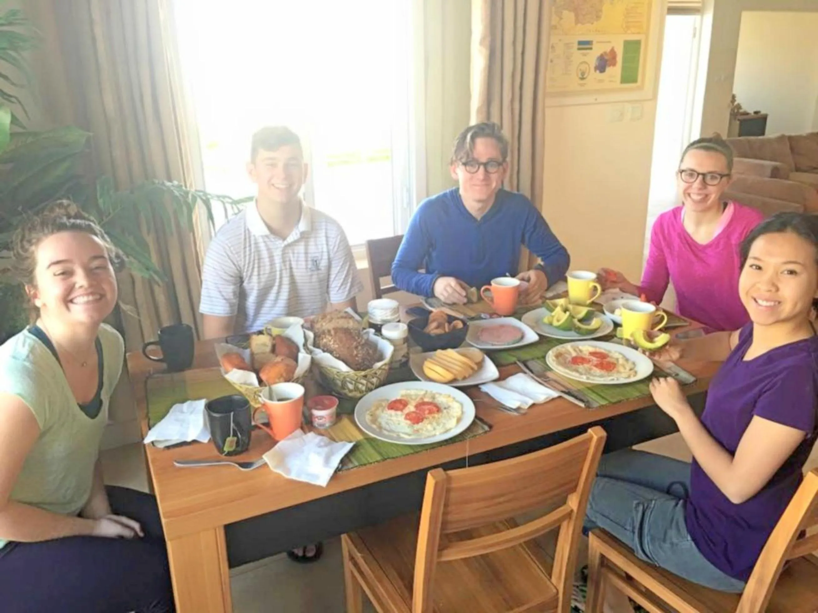 group of guests in Yambi Guesthouse