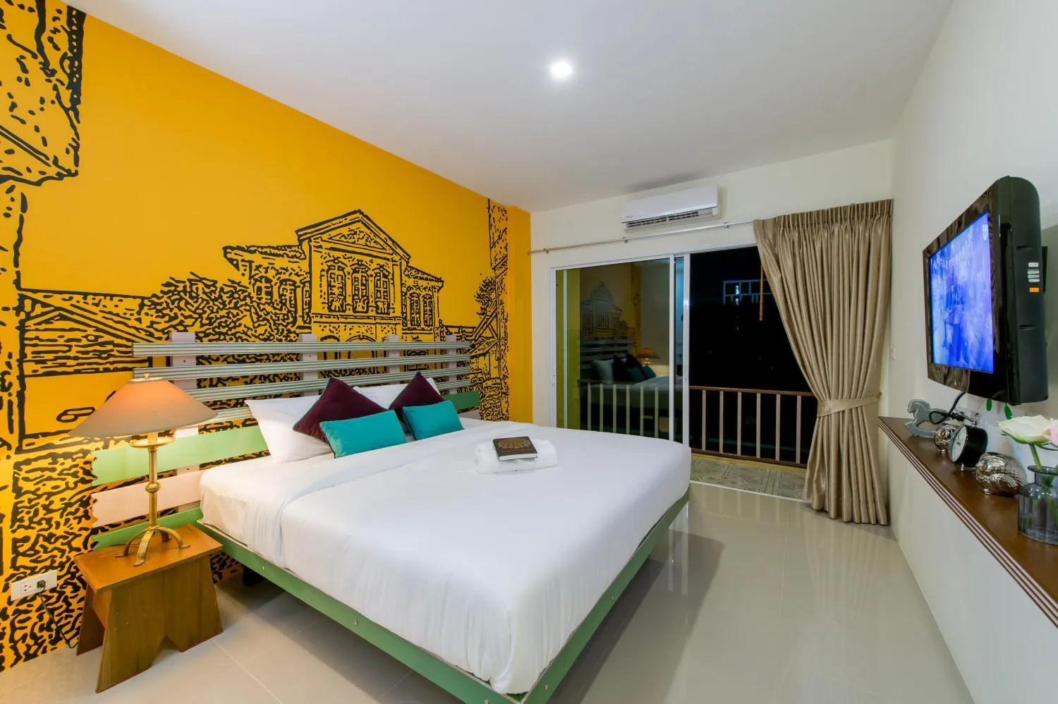 Night, Bed in The Pho Thong Phuket