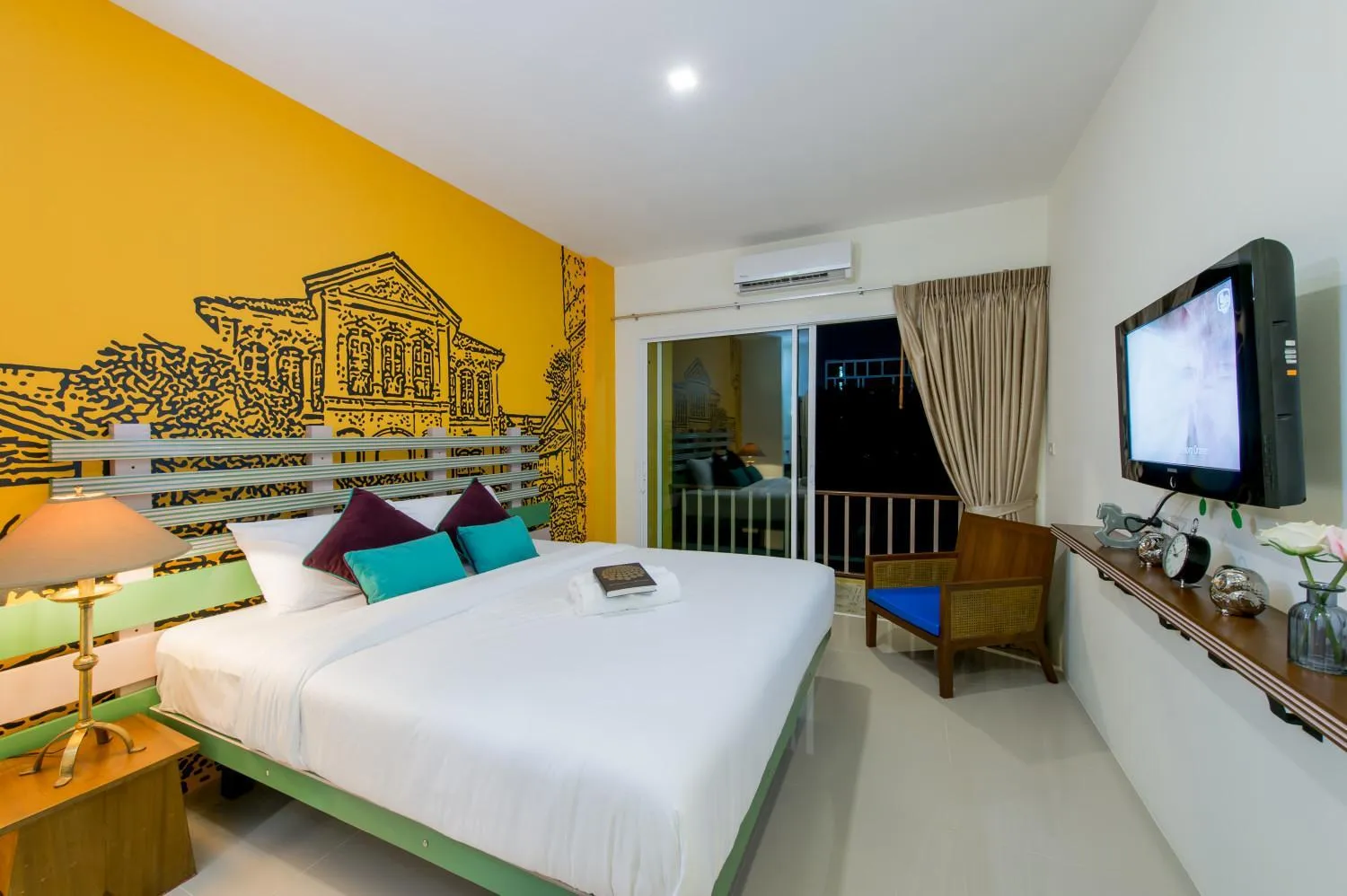 Night, Bed in The Pho Thong Phuket