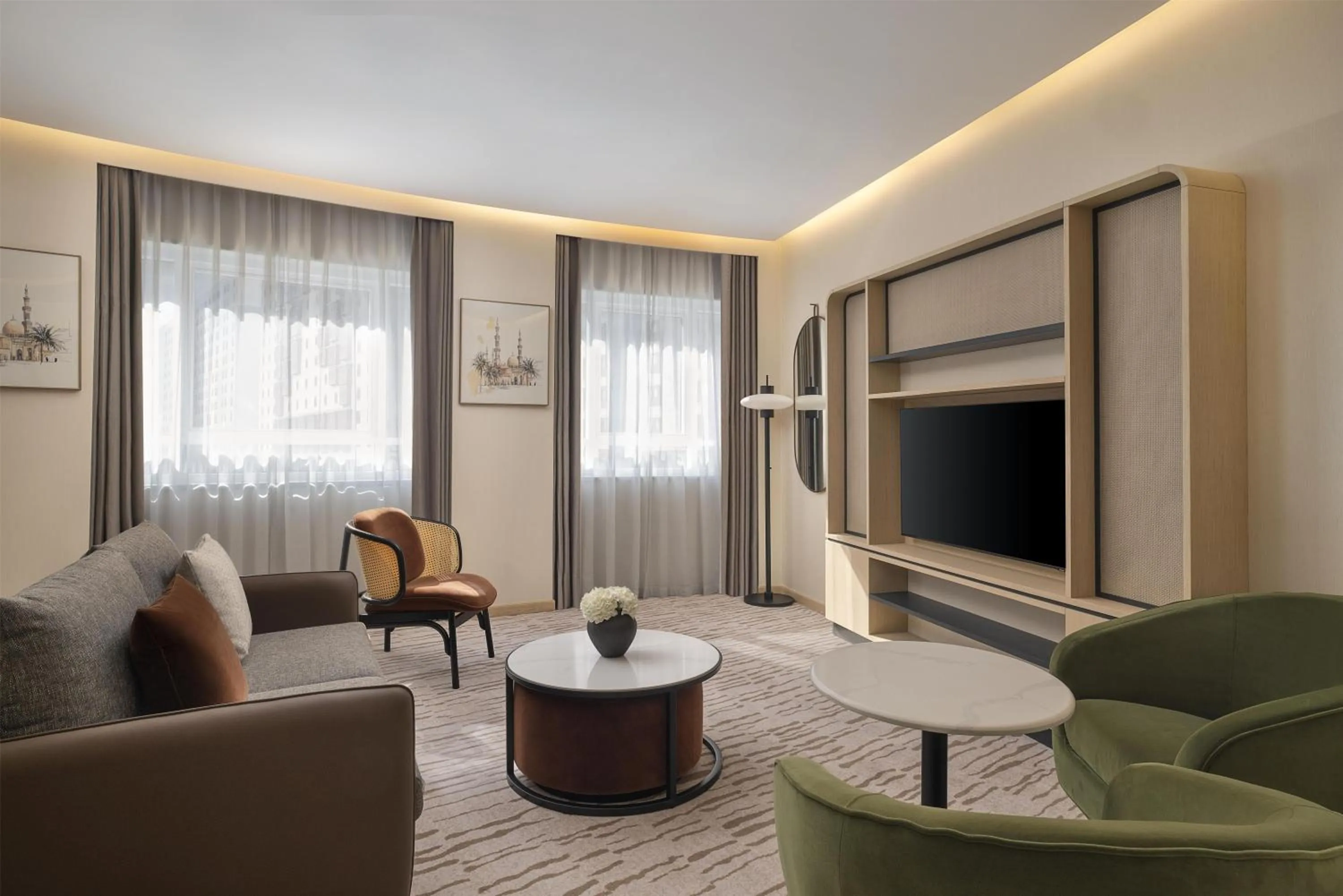 Living room in Diyar Ajwa, Tapestry Collection By Hilton