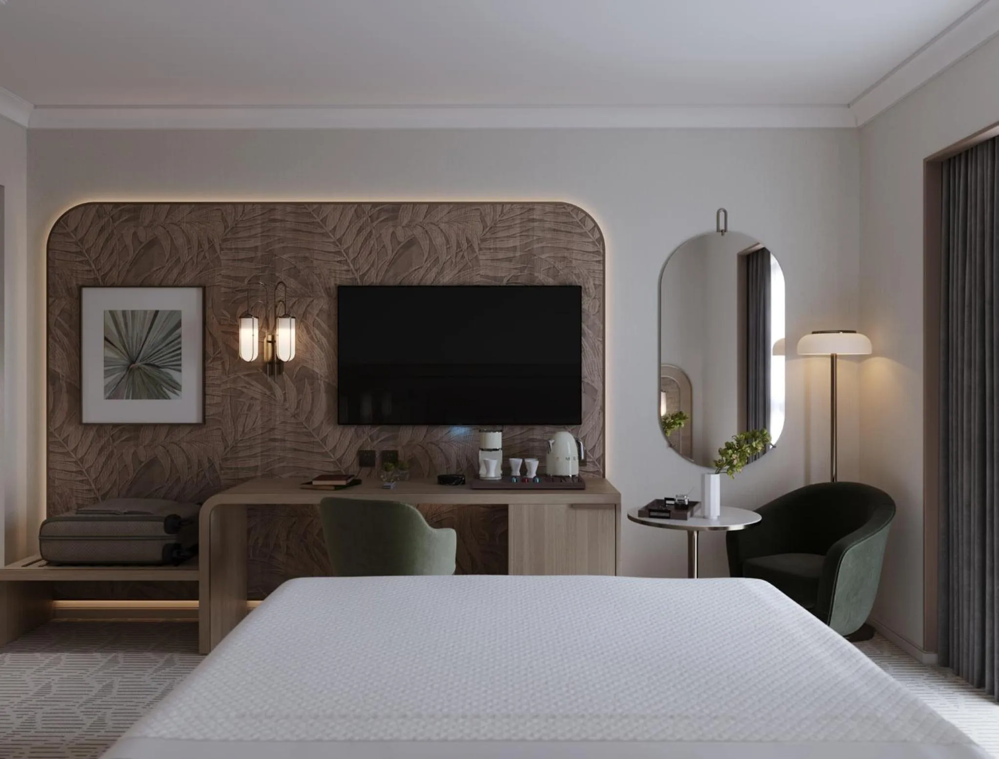 Bedroom, Bed in Diyar Ajwa, Tapestry Collection By Hilton