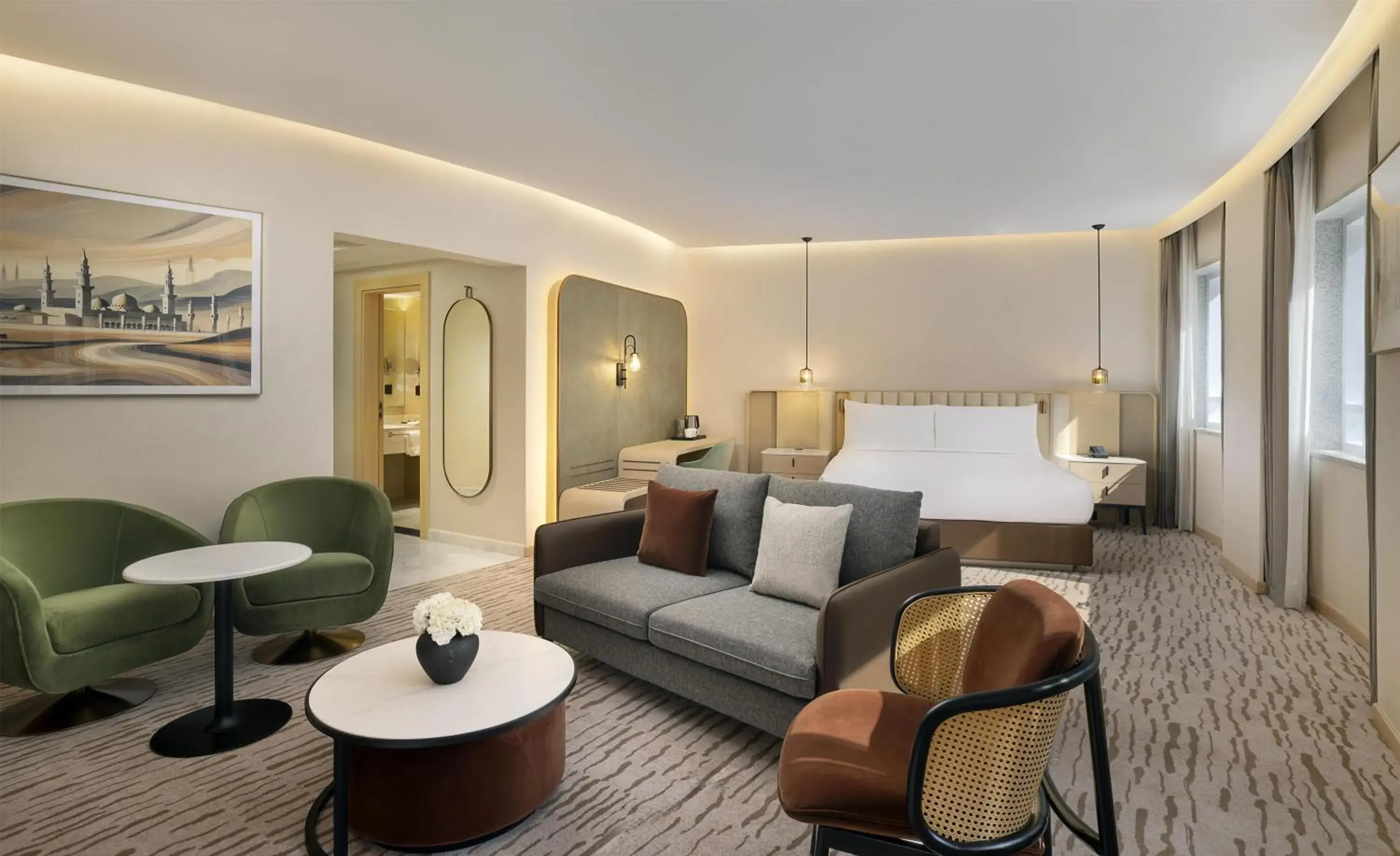 Living room, Bed in Diyar Ajwa, Tapestry Collection By Hilton Living room, Bed in Diyar Ajwa, Tapestry Collection By Hilton