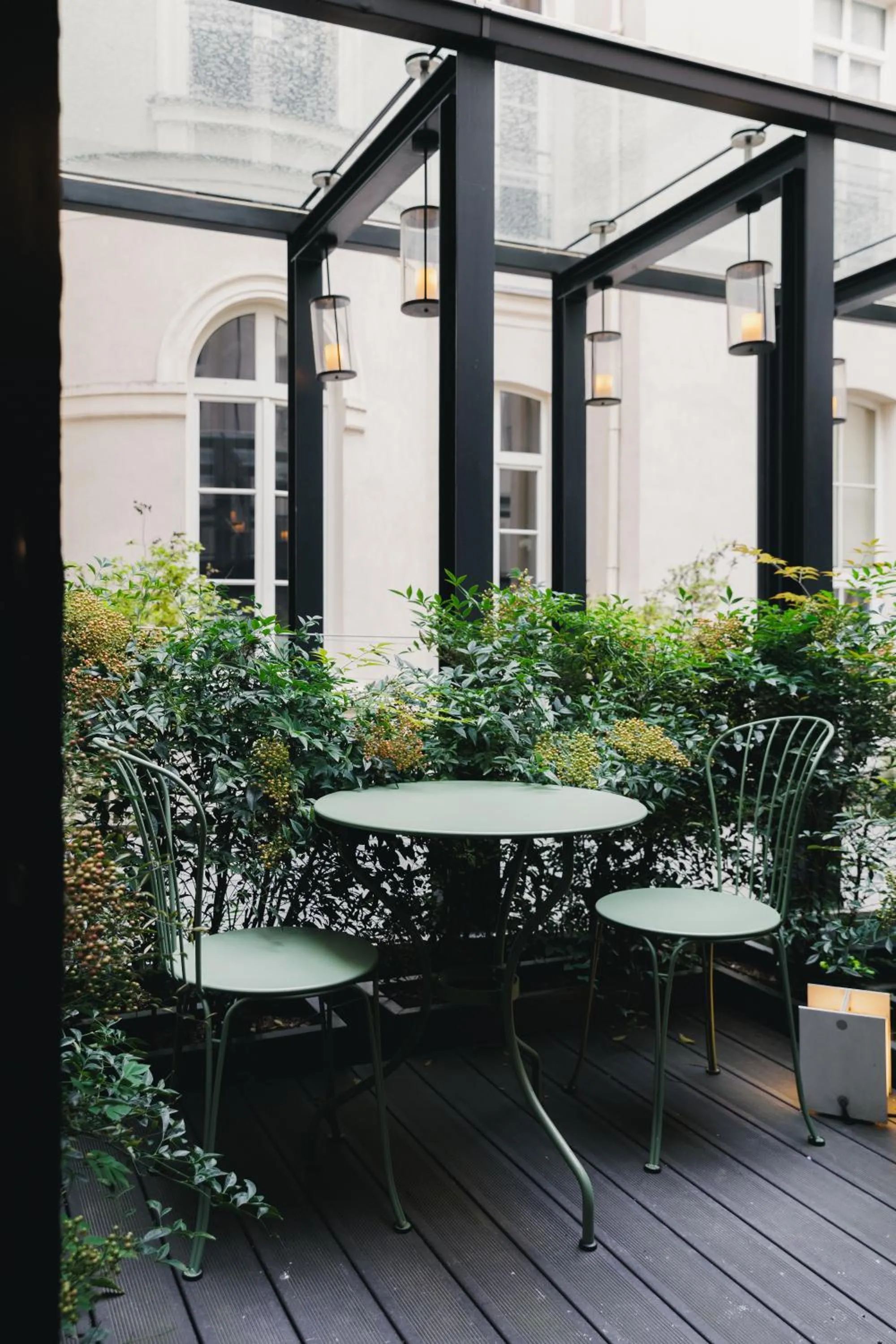 Patio in Hôtel Opéra Liège