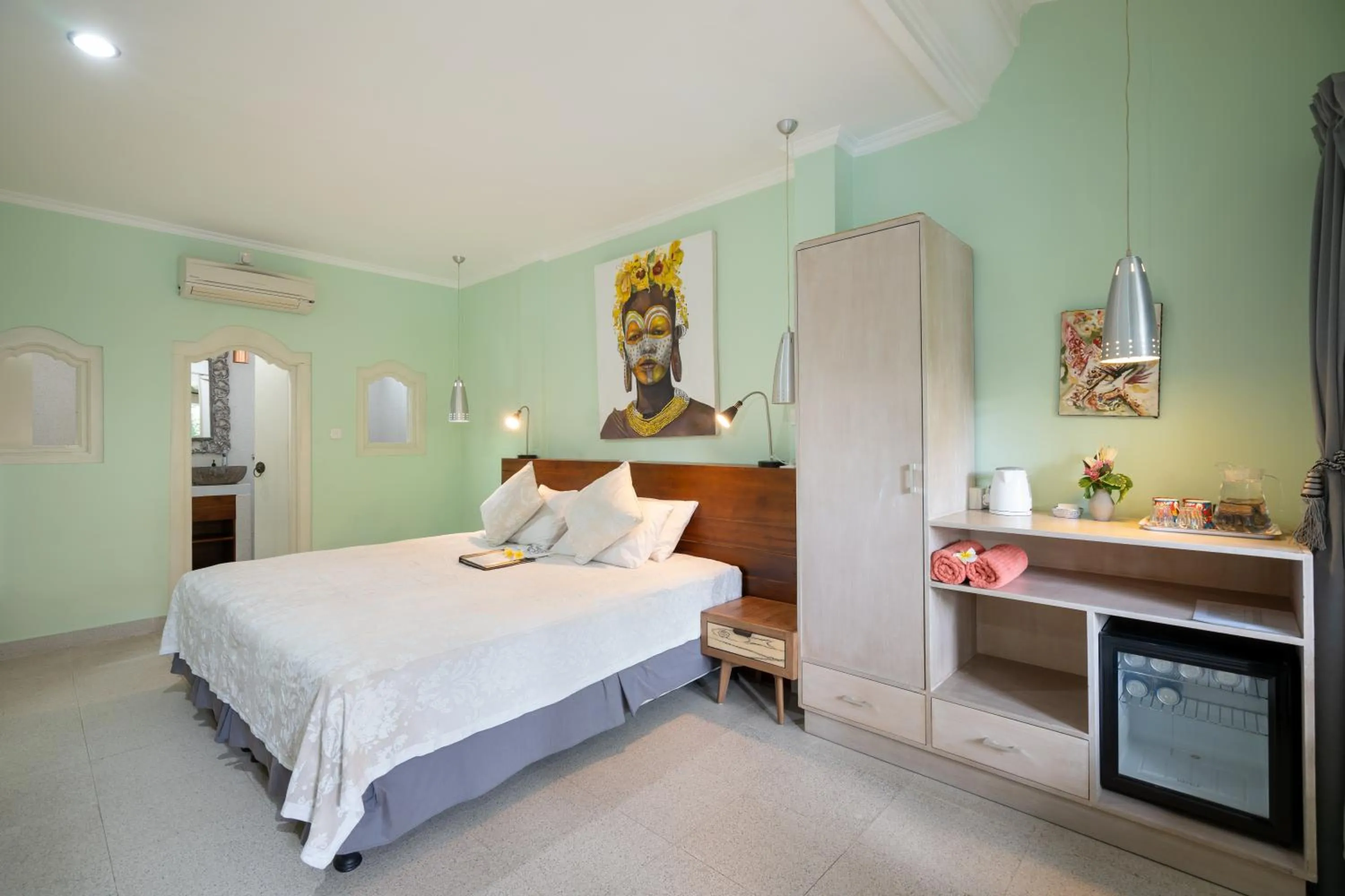 Superior Double or Twin Room with Pool View in Angel House Ubud Eco Villa