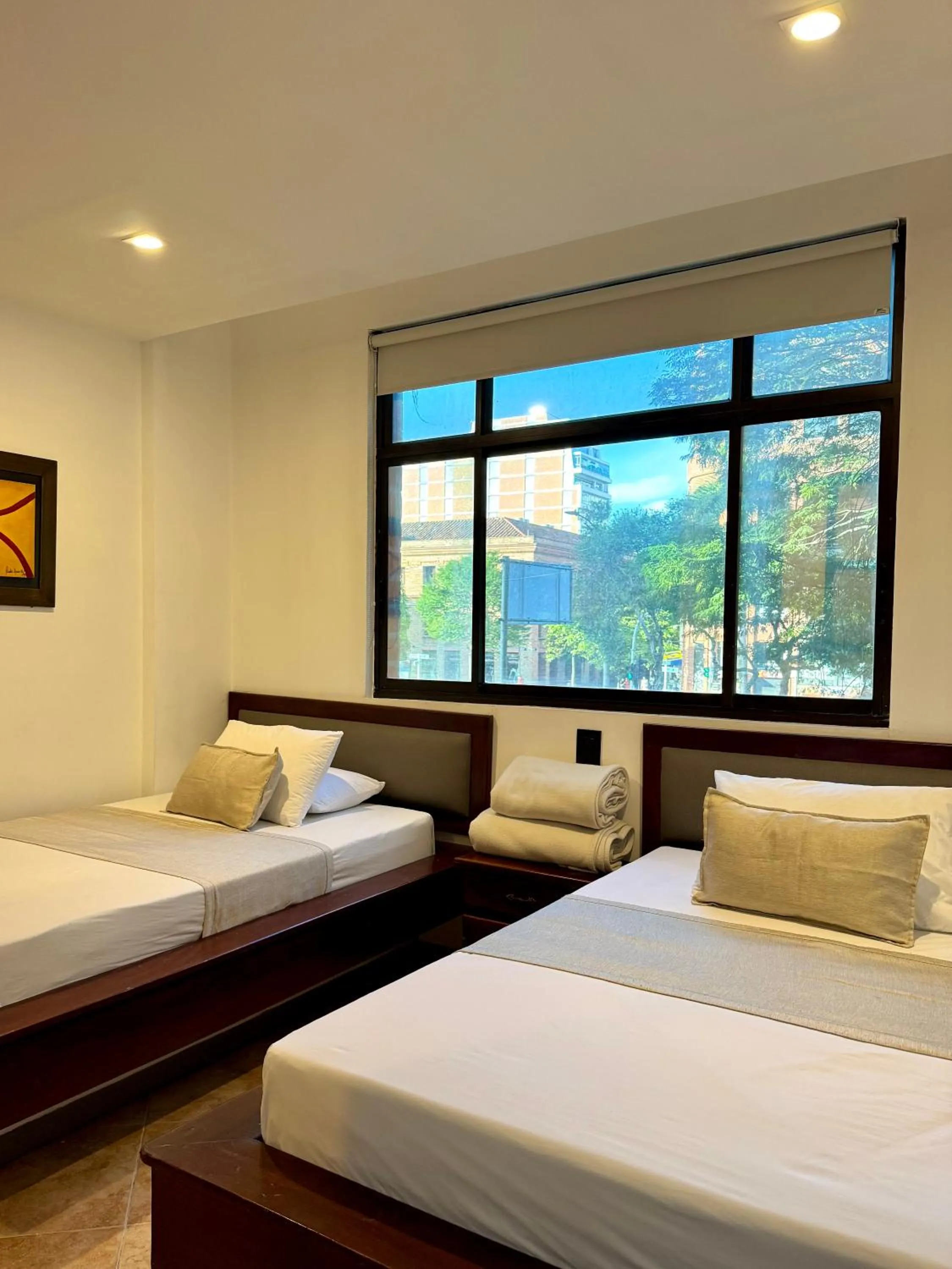 Bed in Hotel Plaza Mayor 44