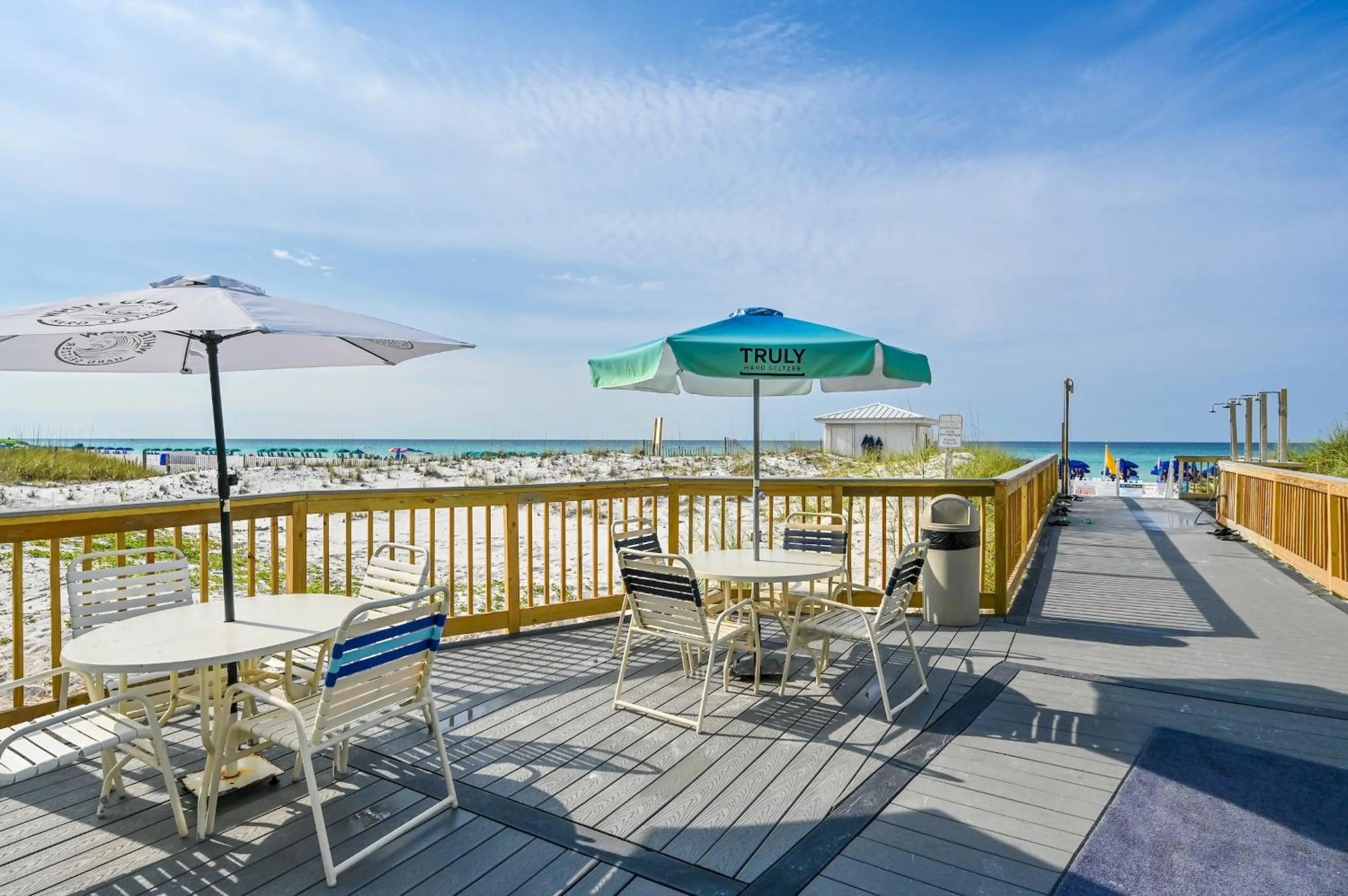 Patio in Pelican Beach Resort by Panhandle Getaways