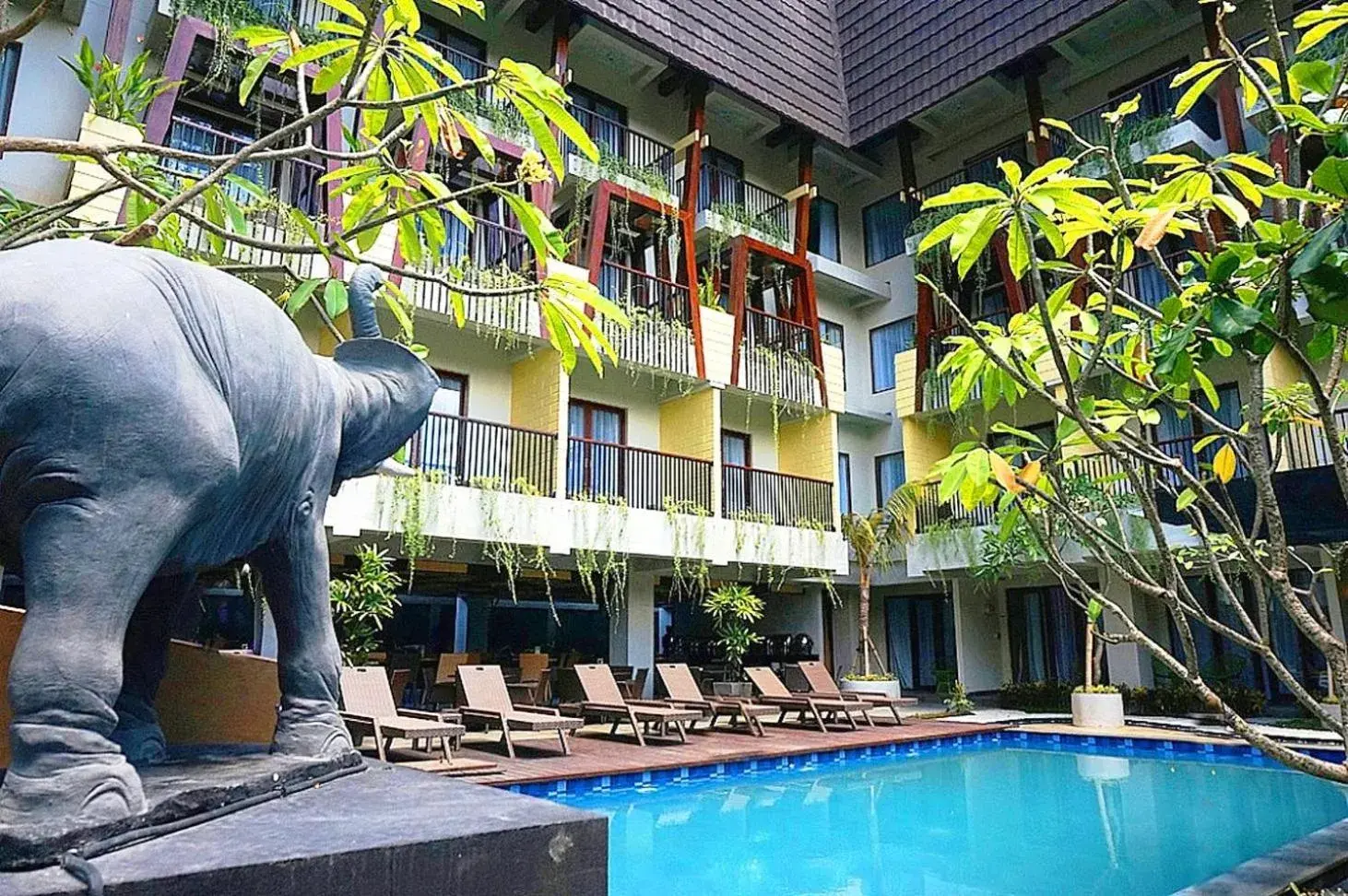 Swimming pool, Property Building in Serela Legian by KAGUM Hotels