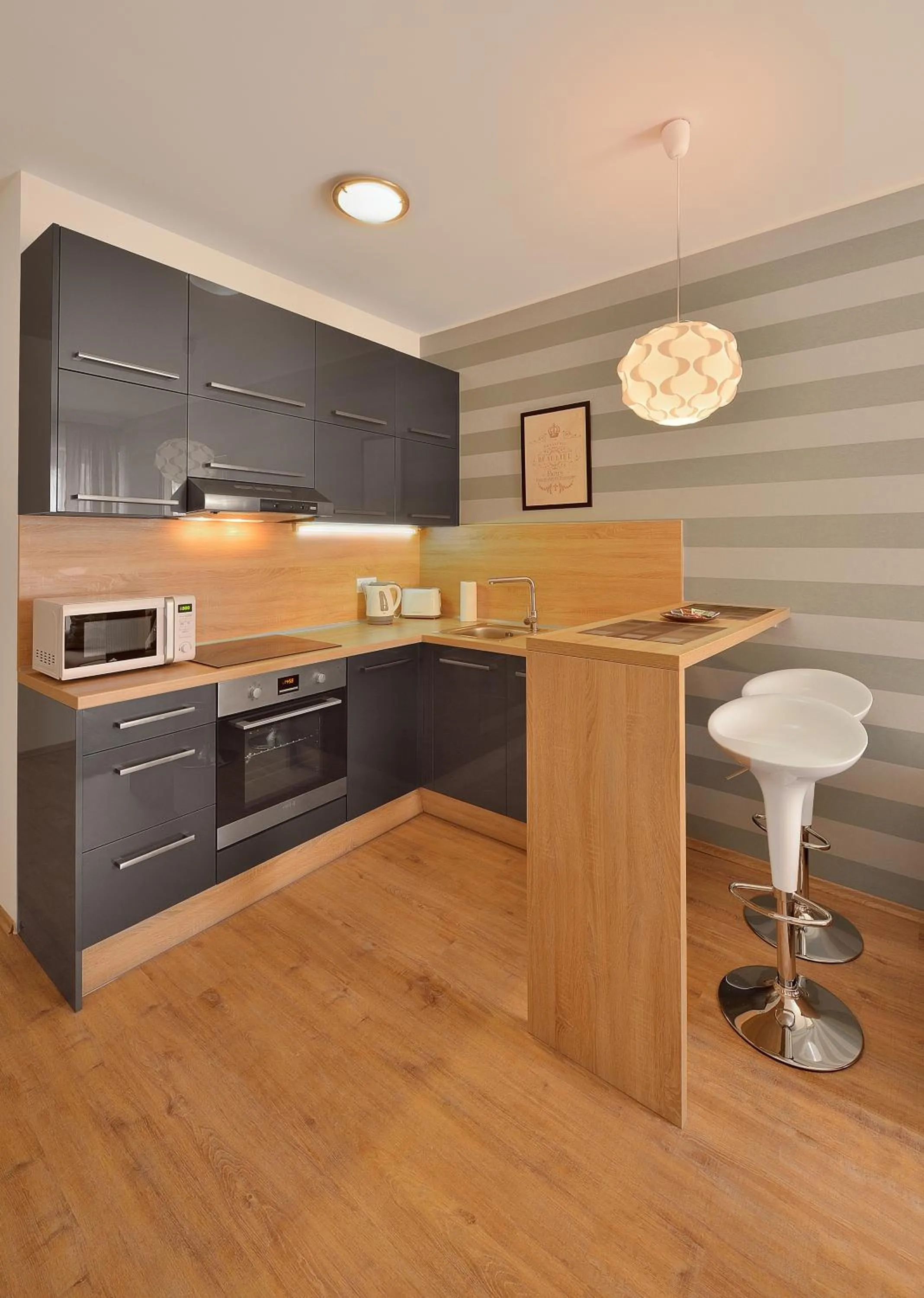 Kitchen or kitchenette in Charming & Cozy Ambiente Apartments