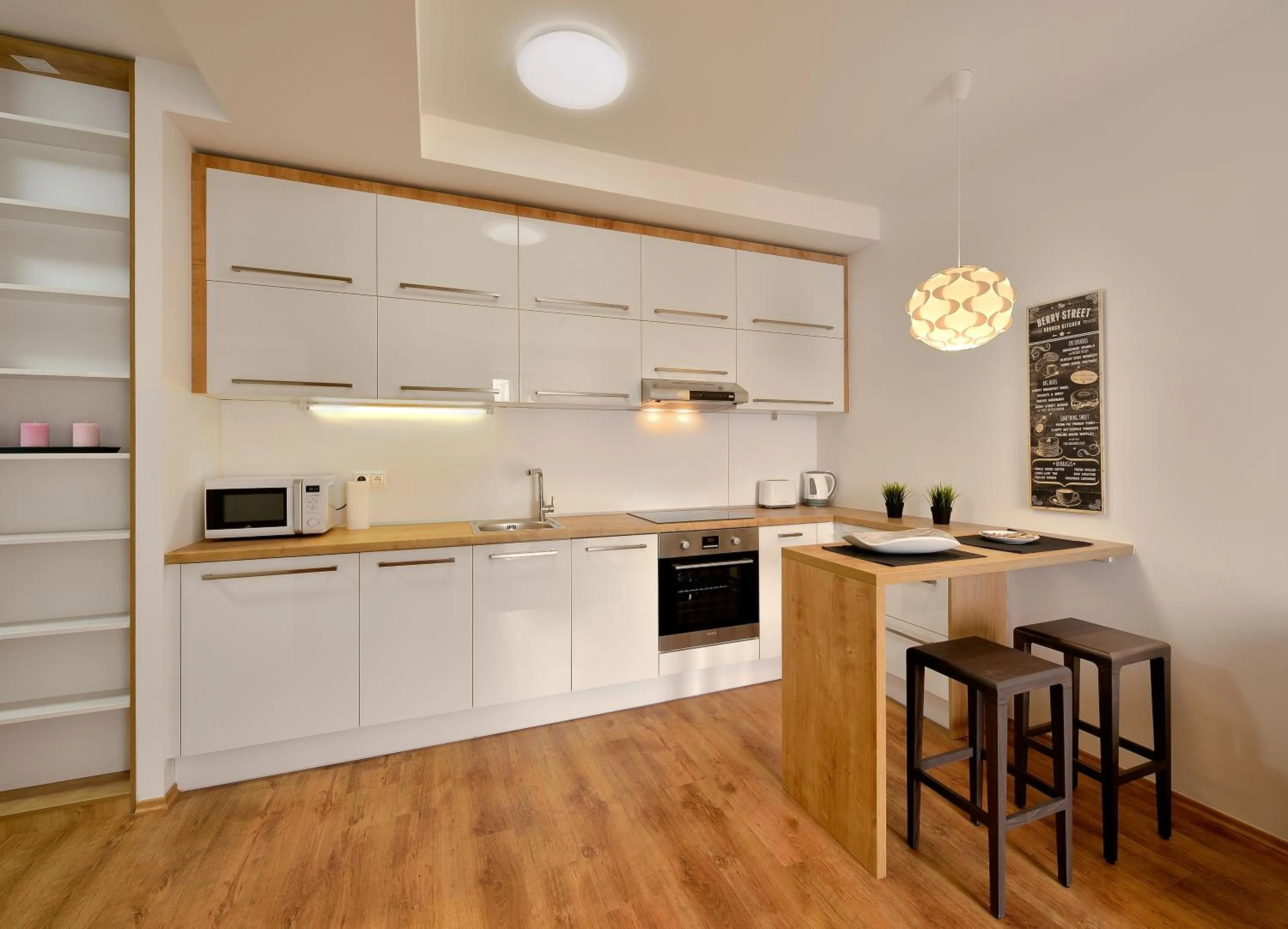 Kitchen or kitchenette in Charming & Cozy Ambiente Apartments