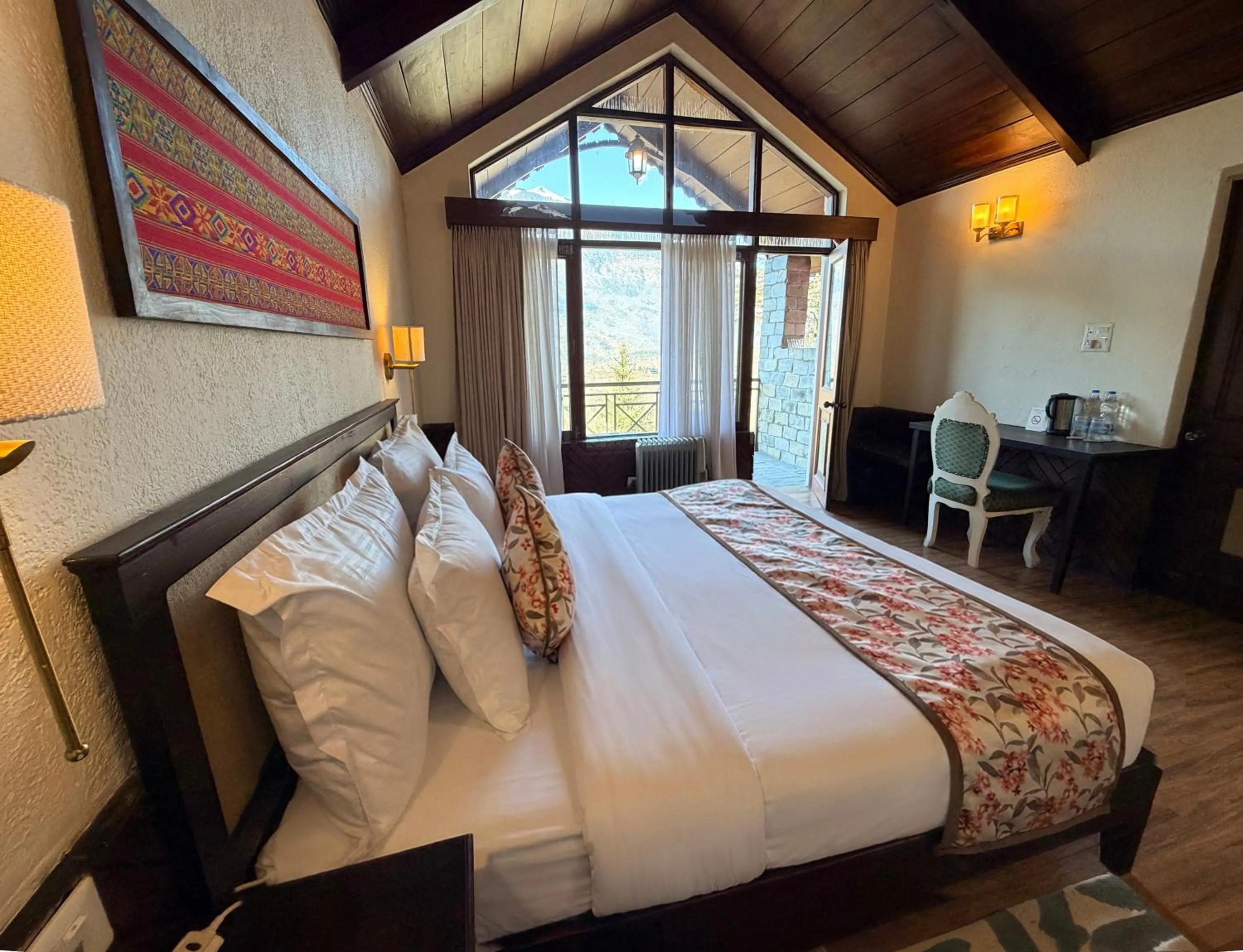 Balcony/Terrace, Bed in Heritage Satikva Resorts and Spa