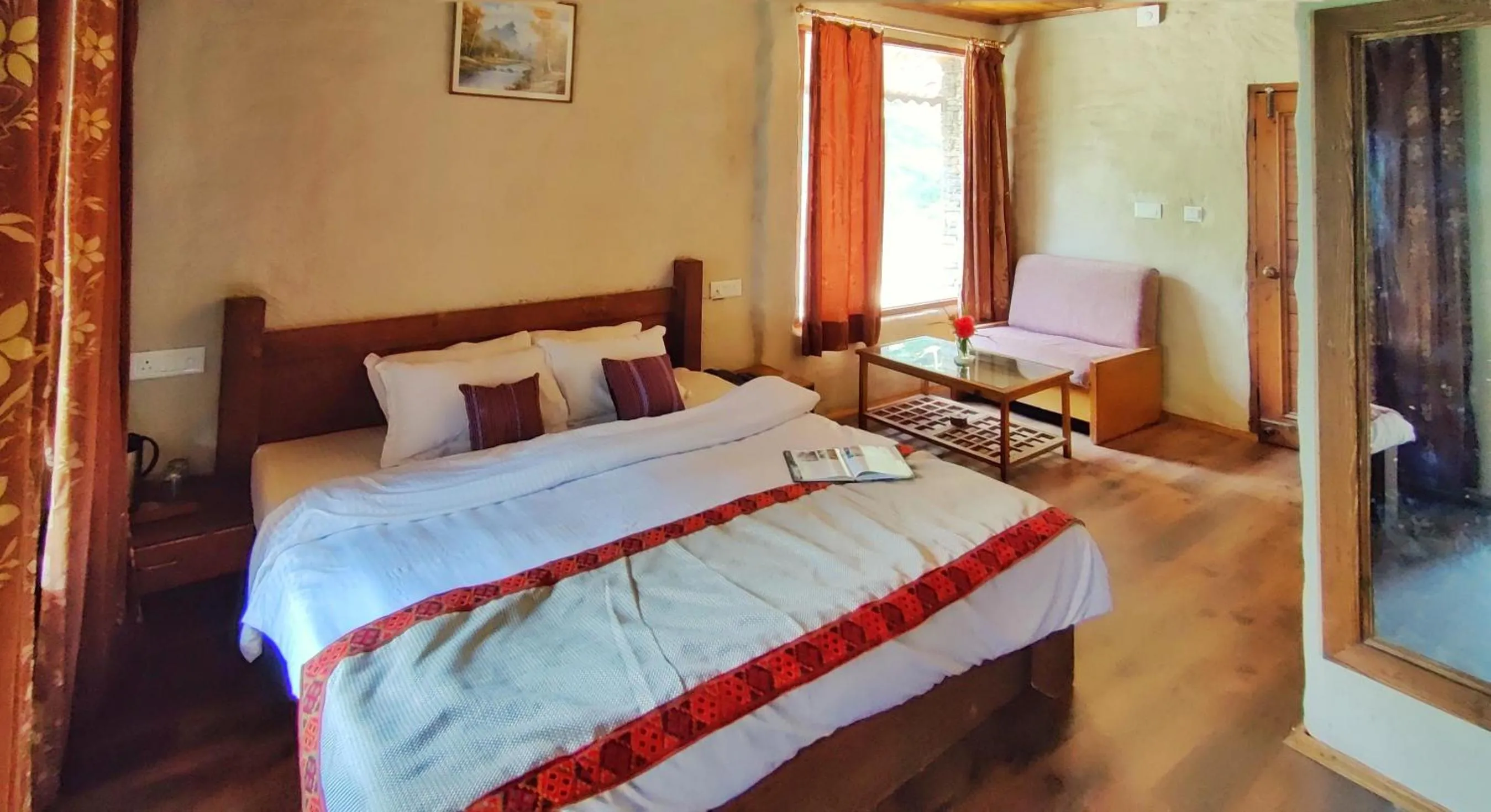 Bed in Heritage Satikva Resorts and Spa