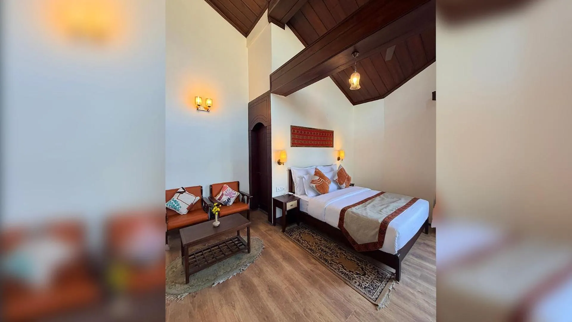 Bed in Heritage Satikva Resorts and Spa
