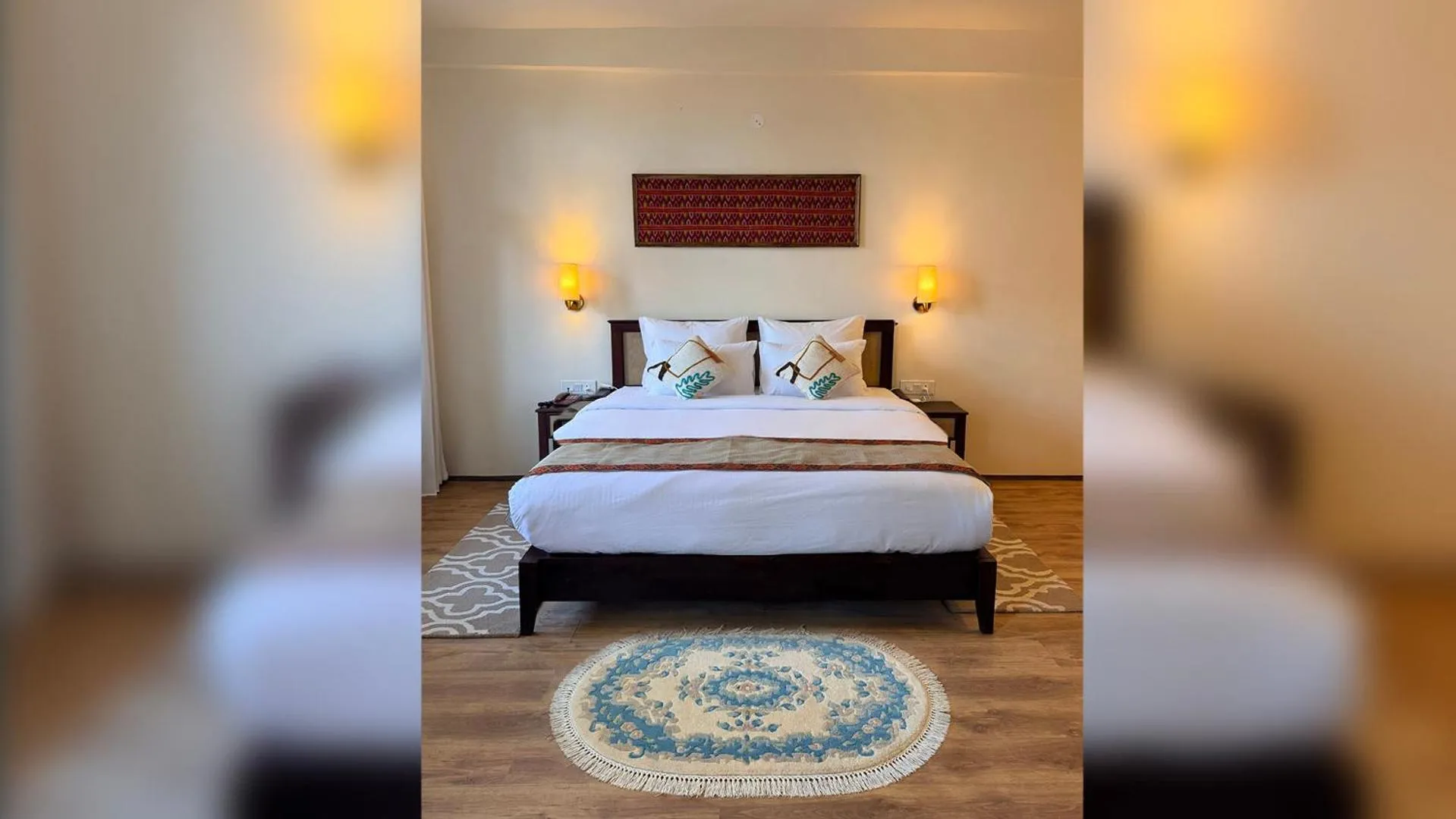 Bed in Heritage Satikva Resorts and Spa